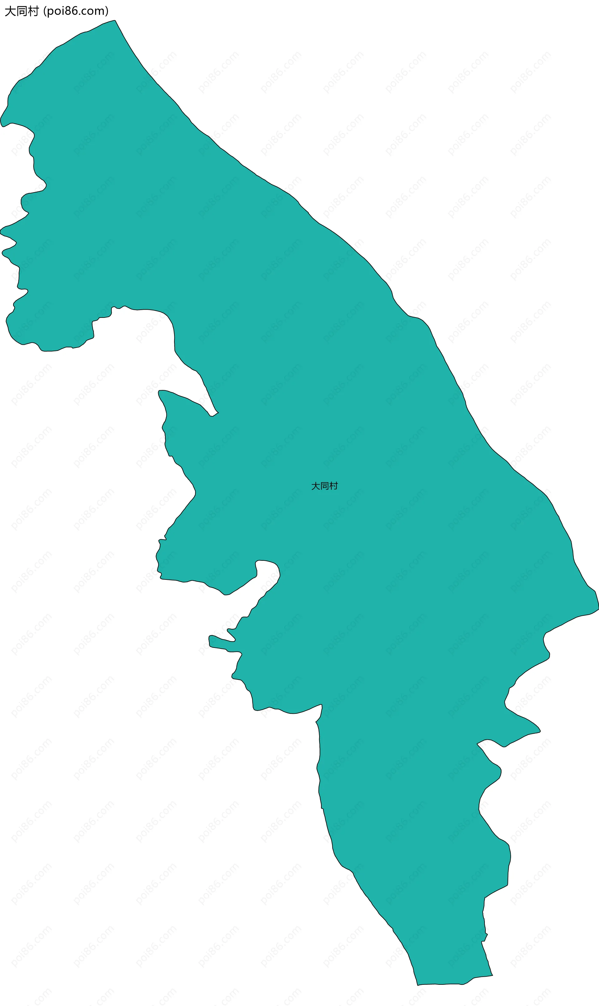 大同村边界地图