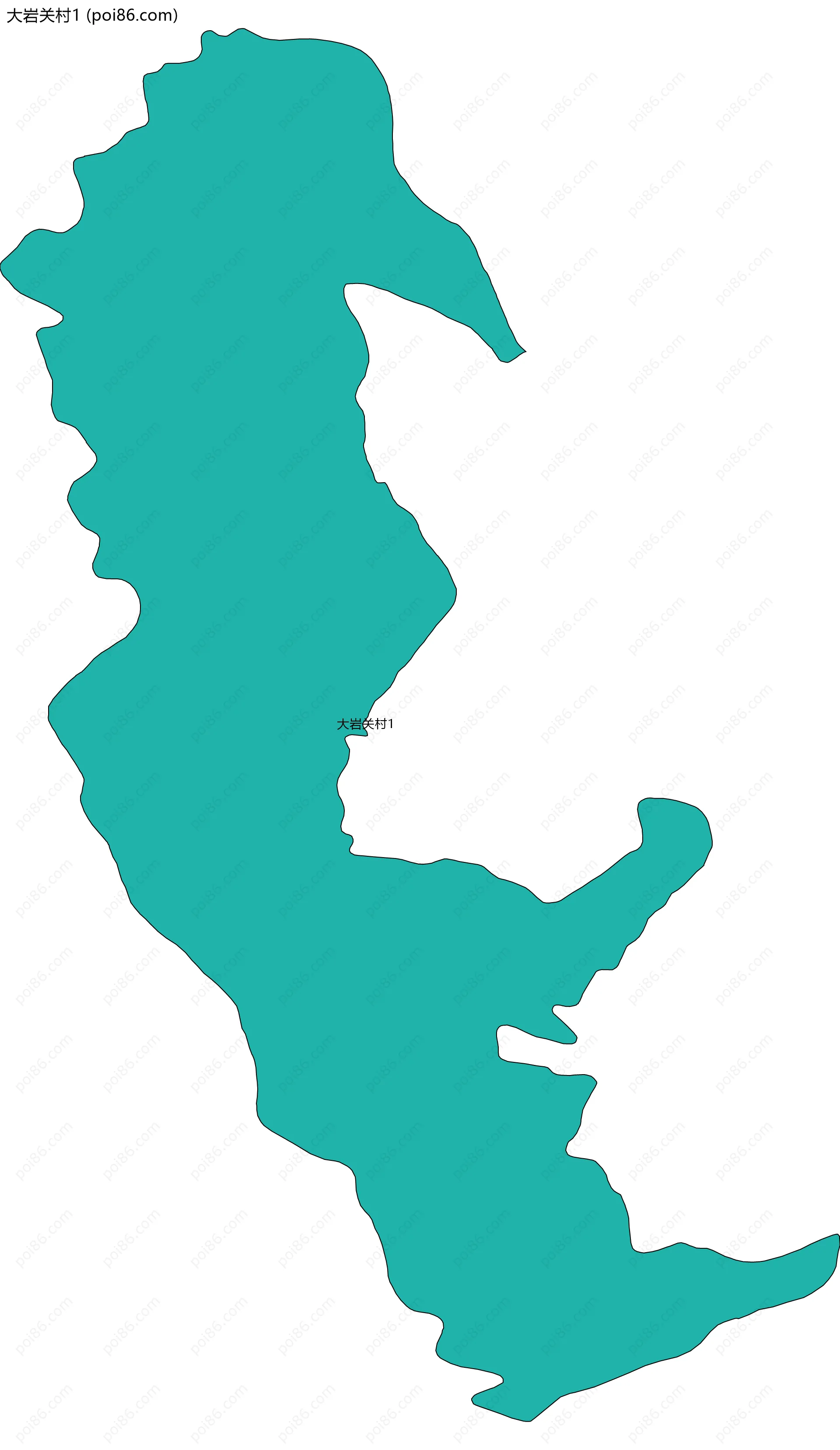 大岩关村1边界地图