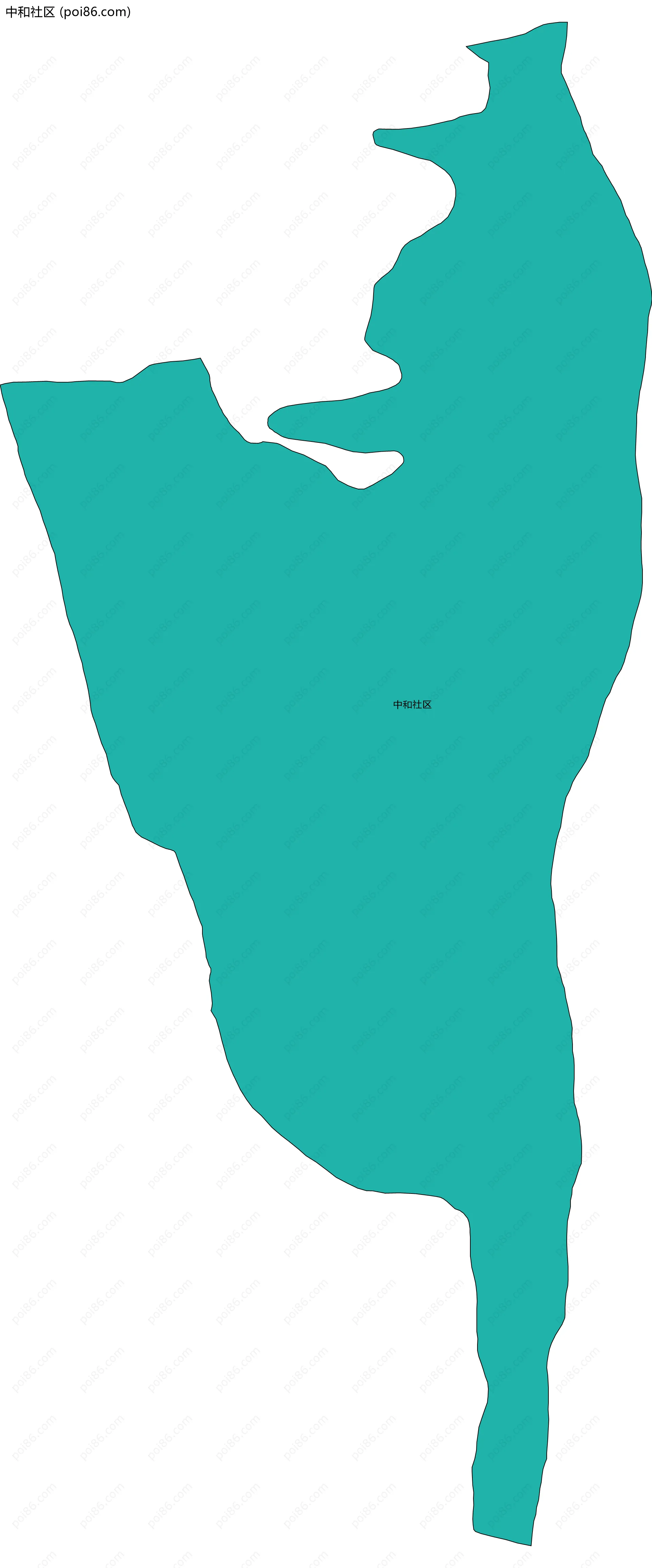 中和社区边界地图