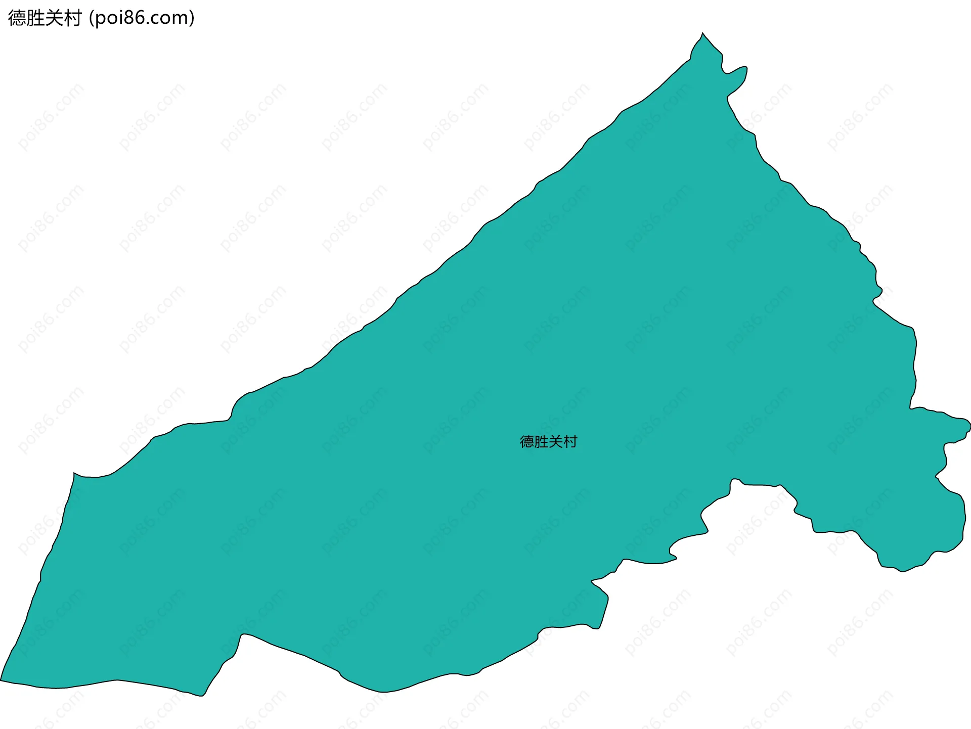 德胜关村边界地图