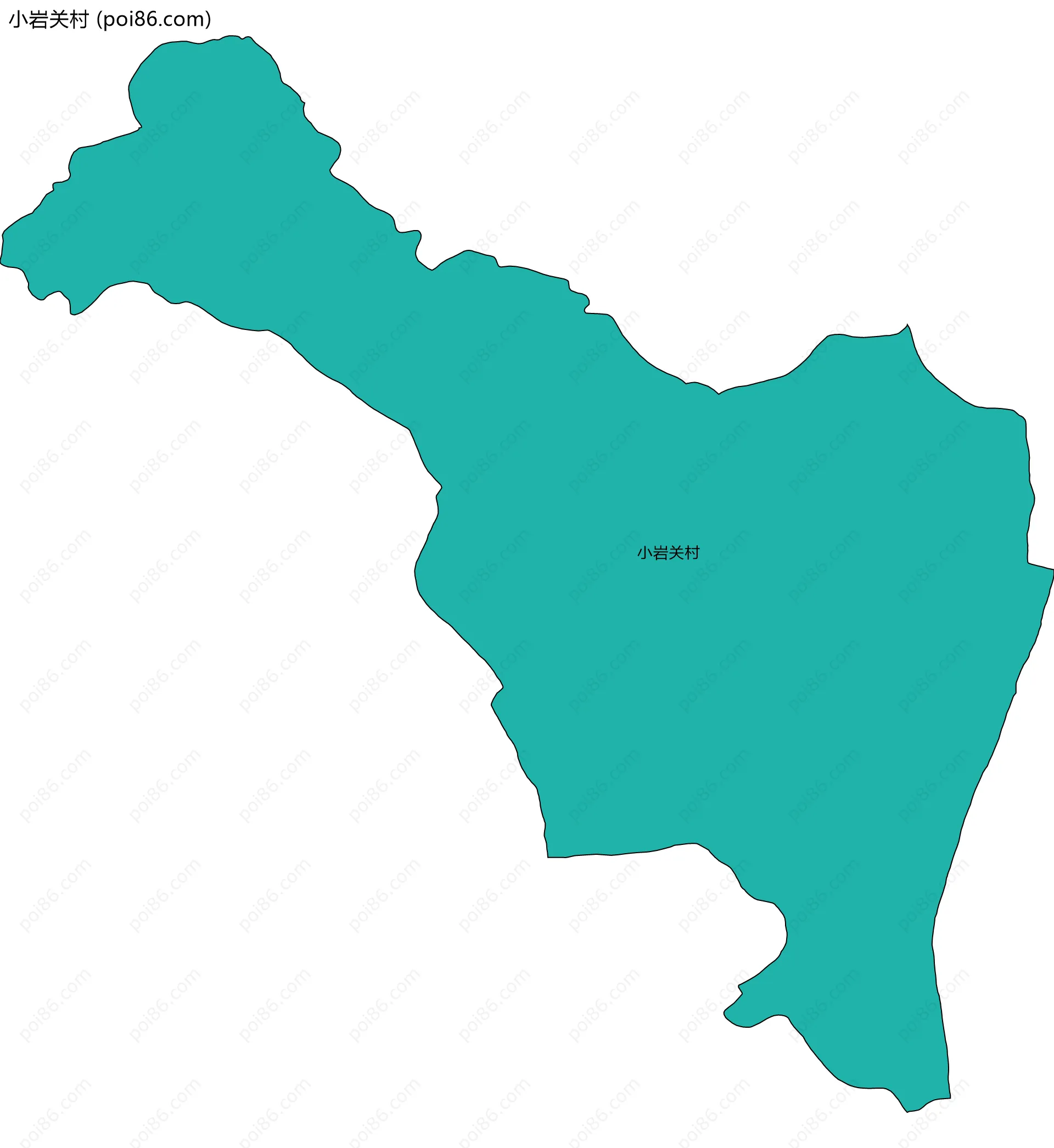 小岩关村边界地图