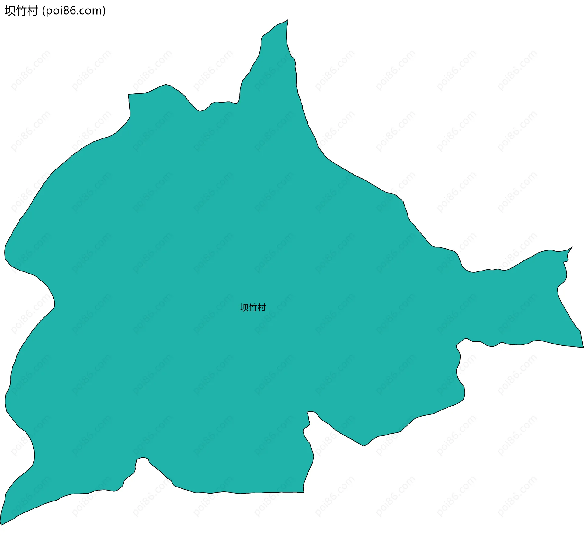 坝竹村边界地图