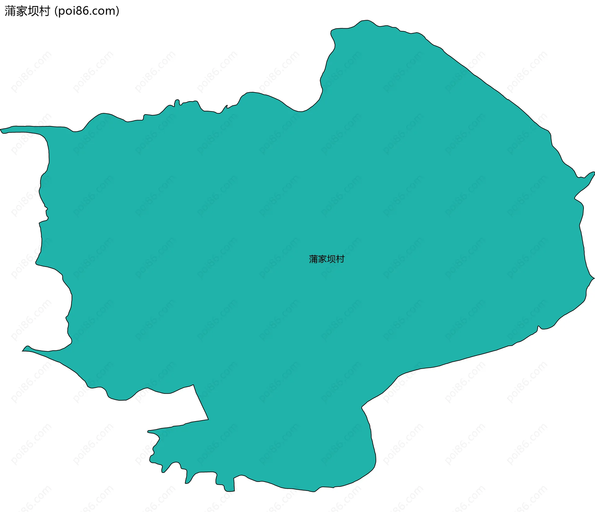 蒲家坝村边界地图