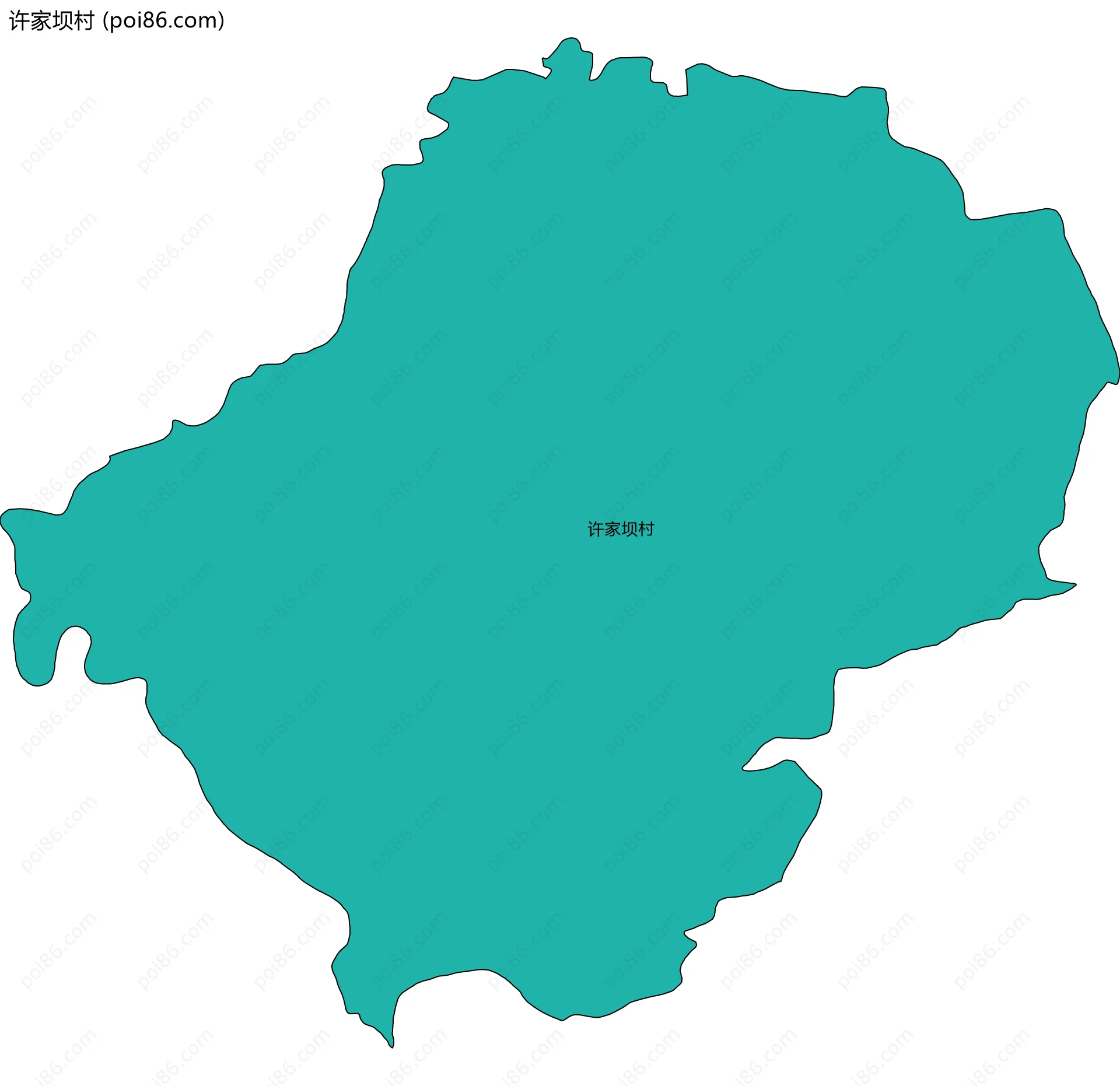 许家坝村边界地图