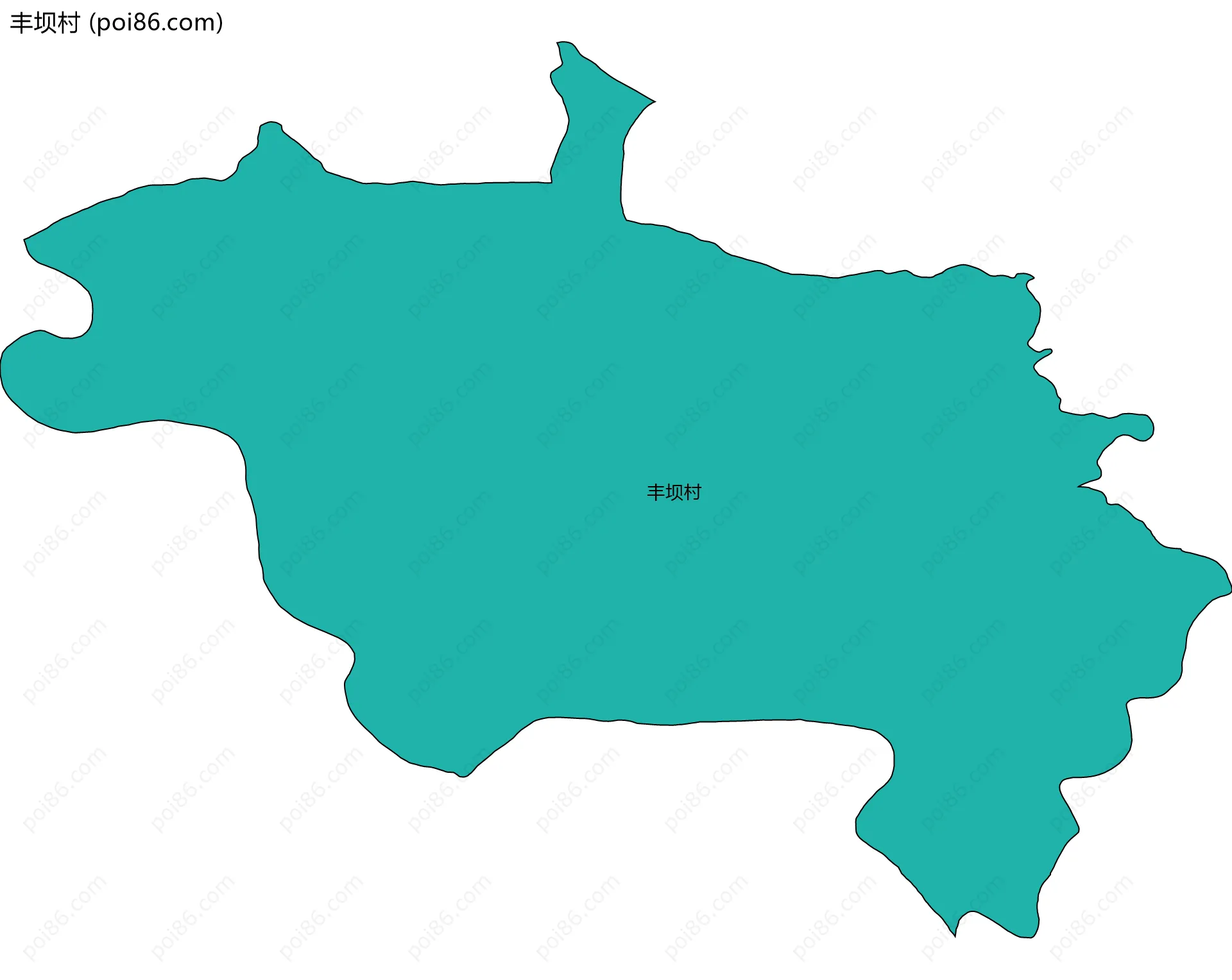 丰坝村边界地图