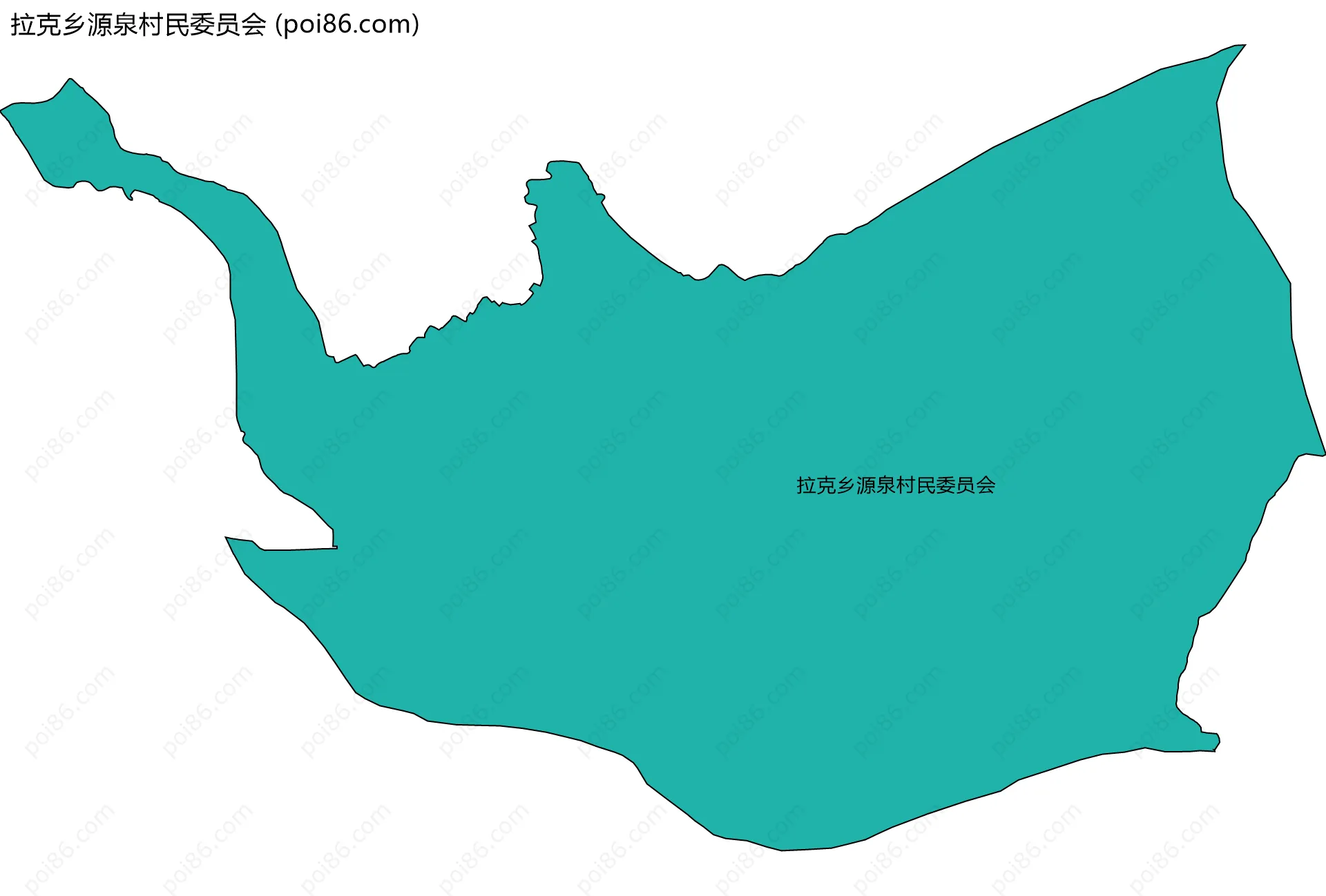 拉克乡源泉村民委员会边界地图