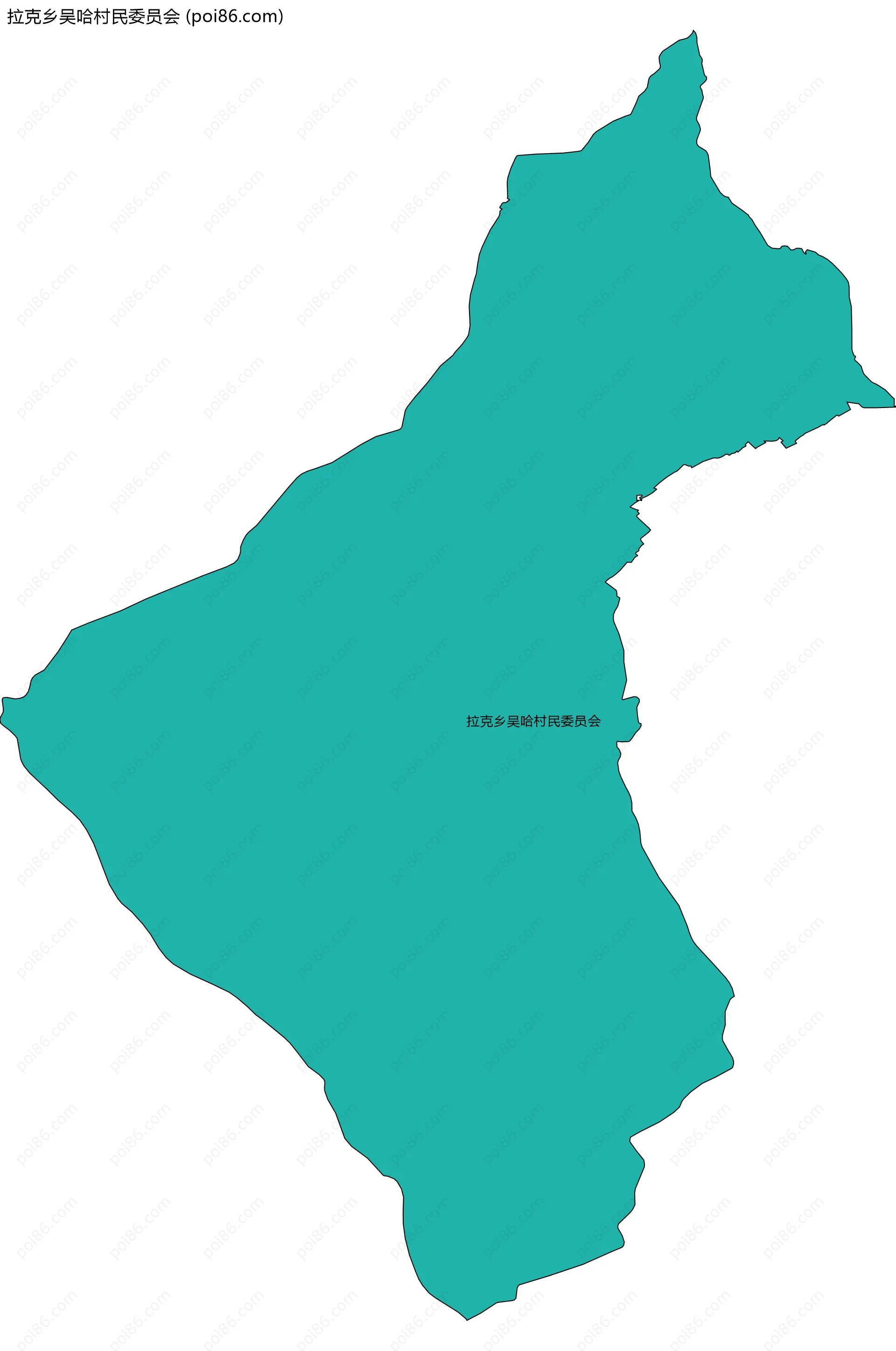 拉克乡吴哈村民委员会边界地图