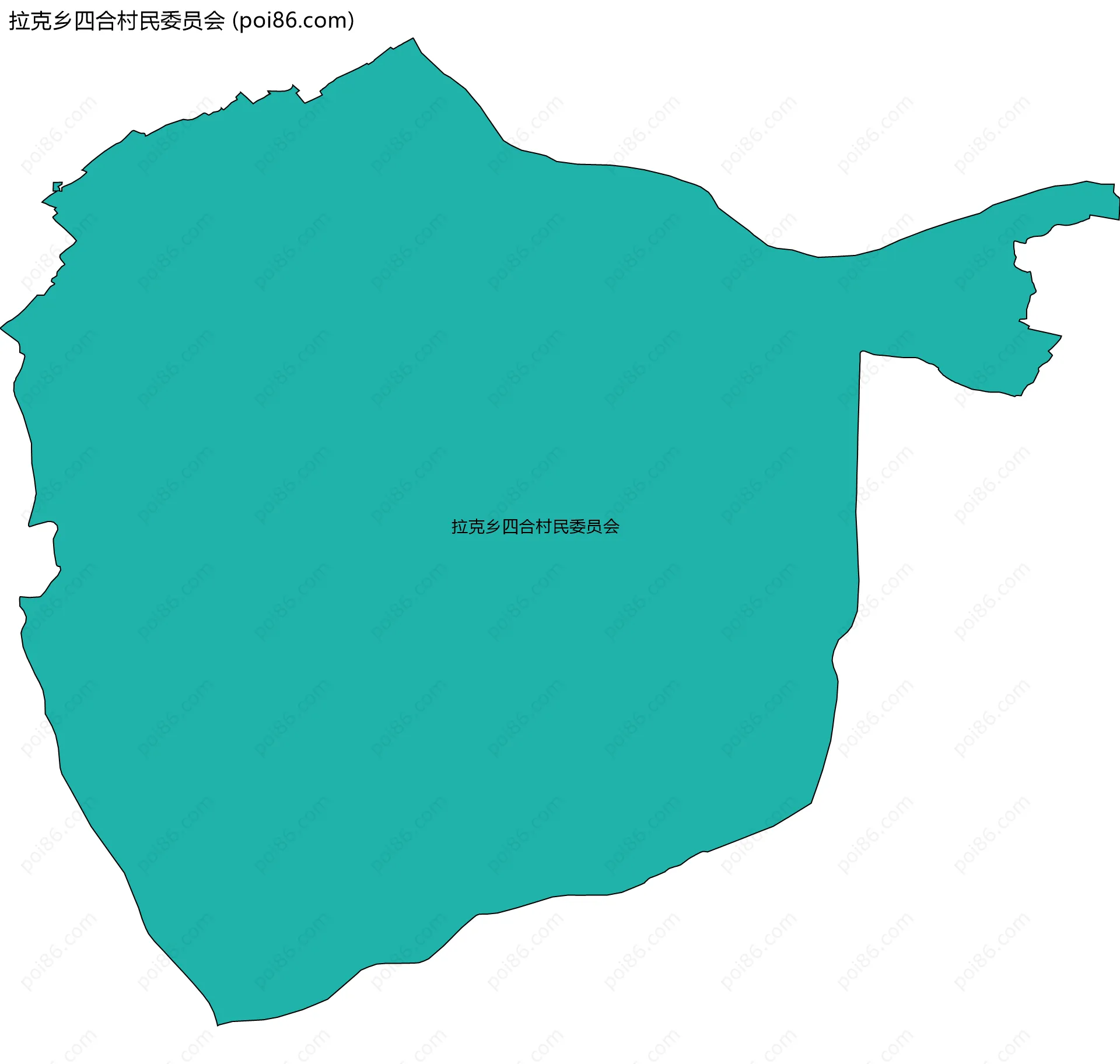 拉克乡四合村民委员会边界地图