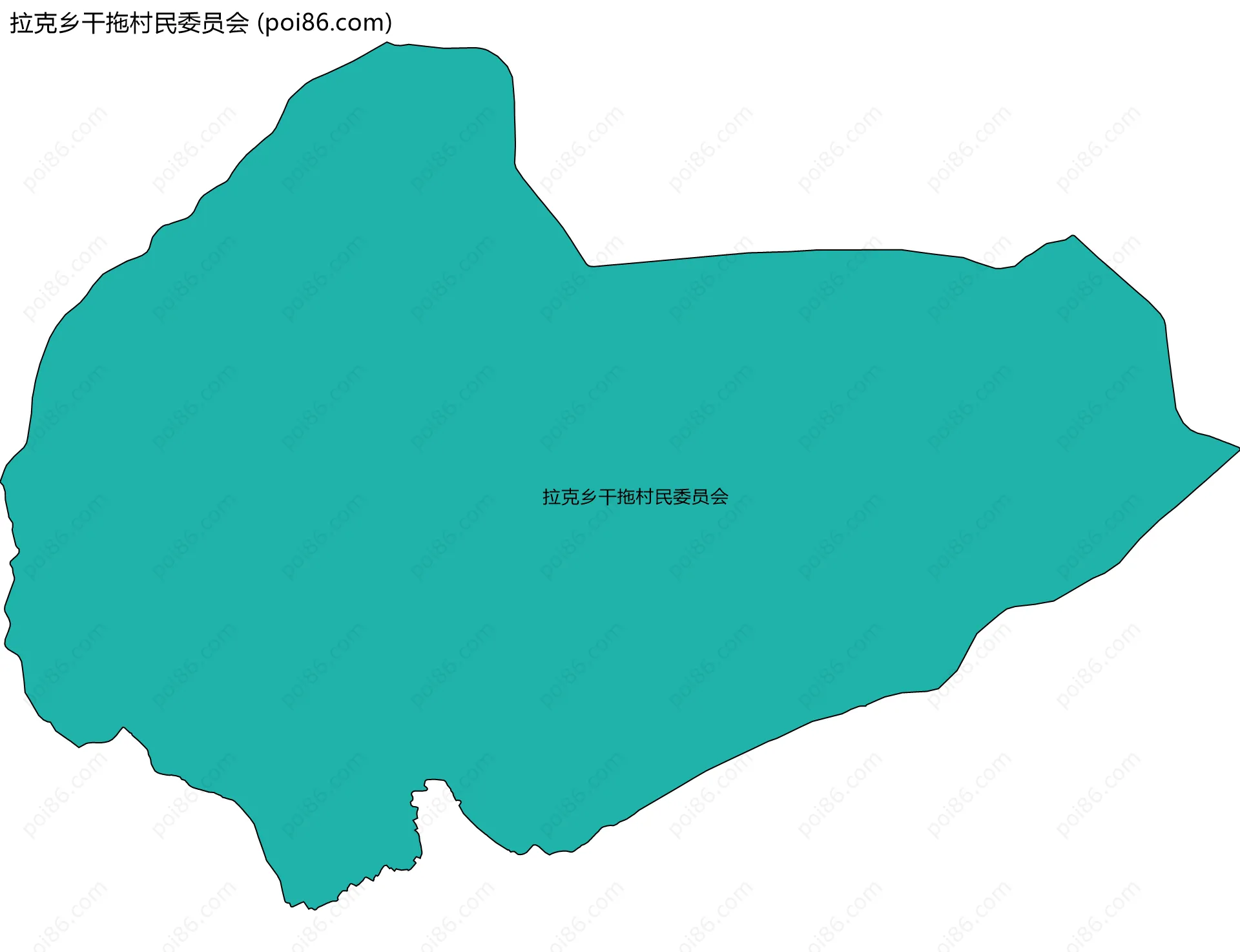 拉克乡干拖村民委员会边界地图