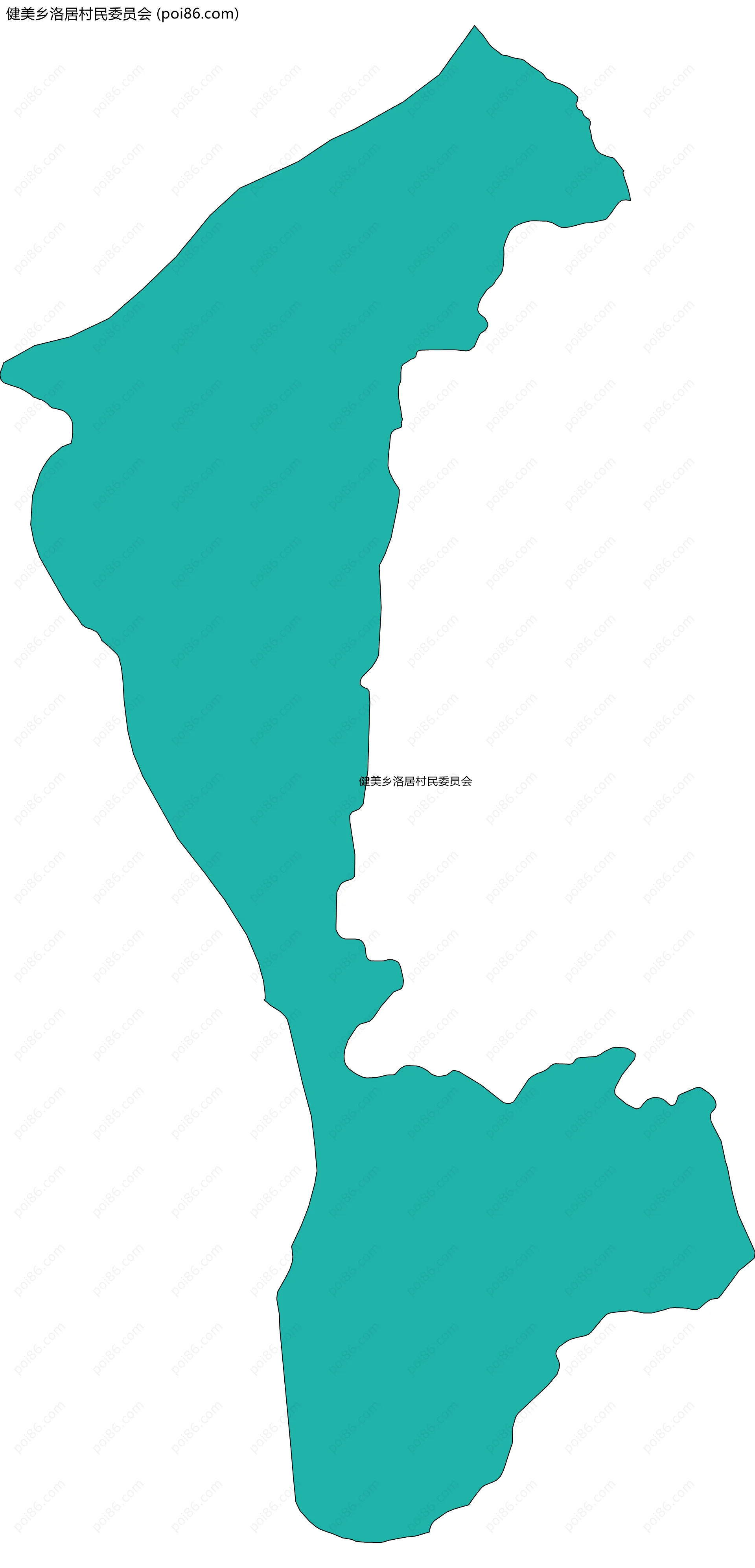 健美乡洛居村民委员会边界地图