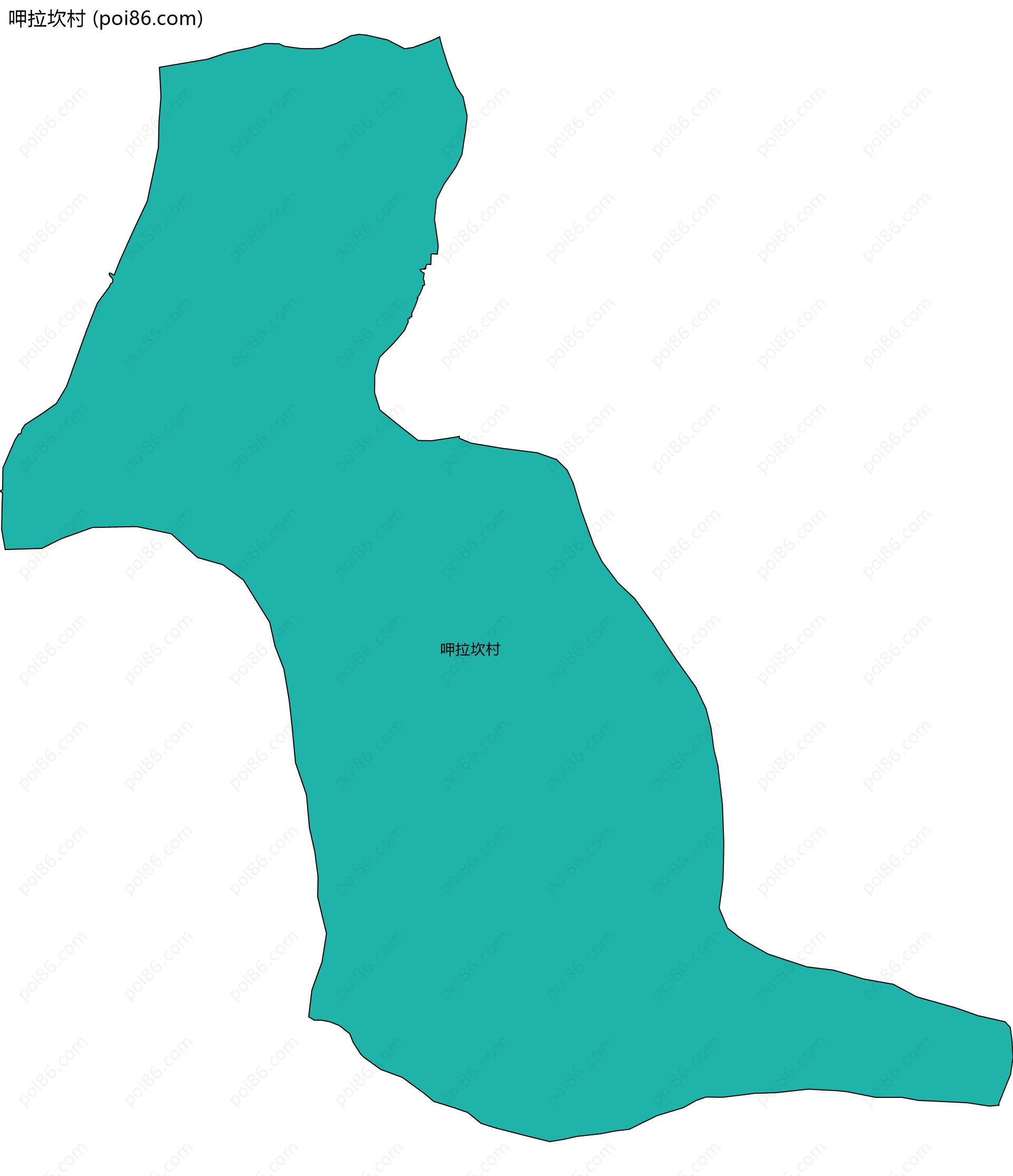 呷拉坎村边界地图