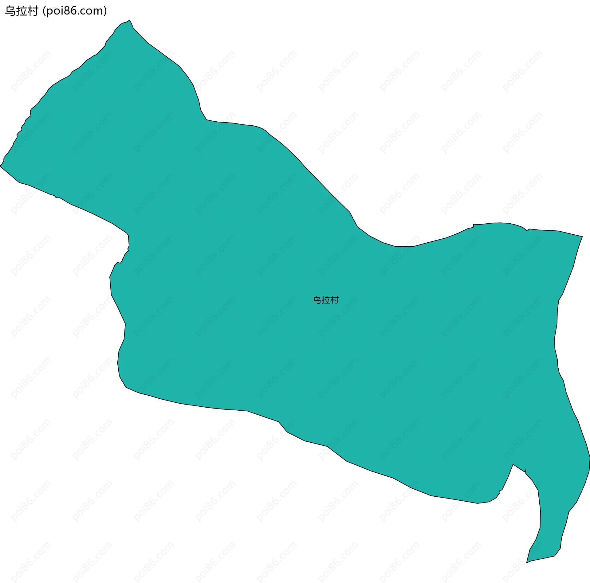 乌拉村边界地图