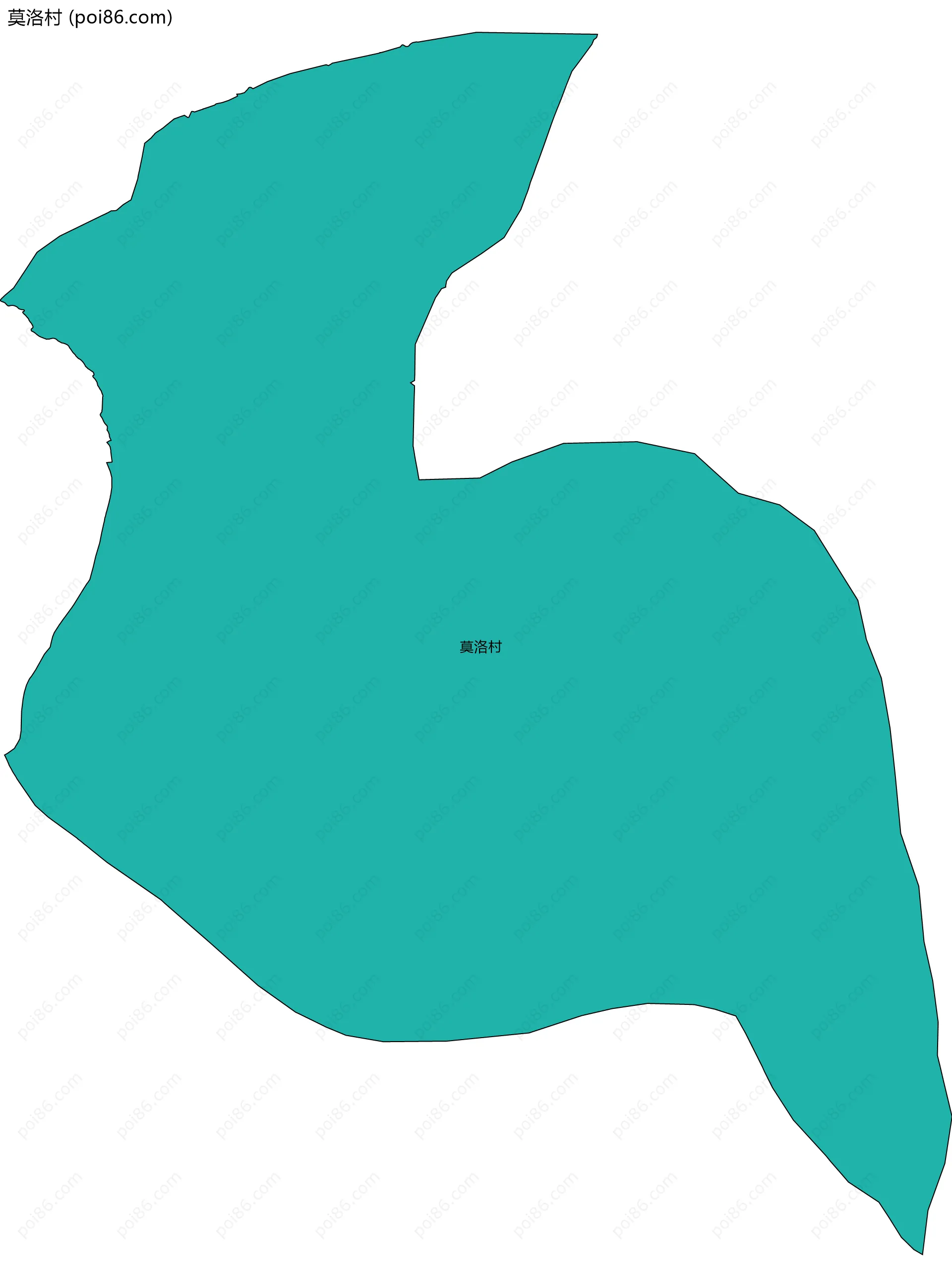 莫洛村边界地图