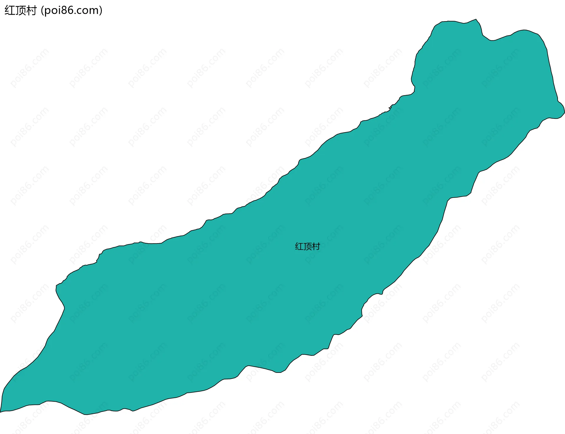 红顶村边界地图