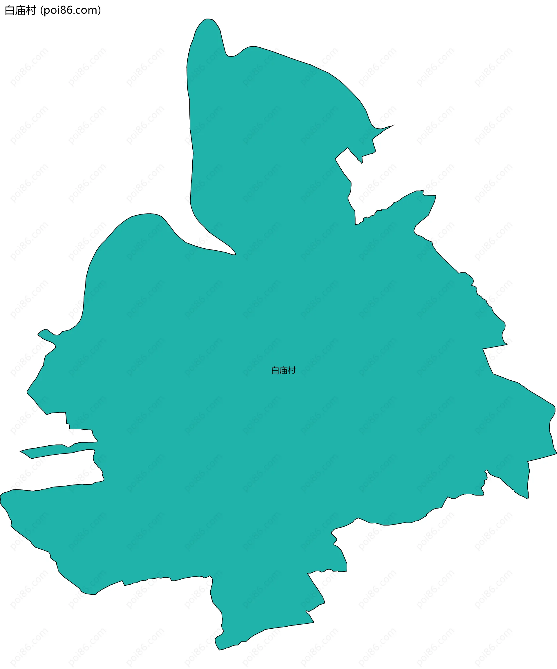 白庙村边界地图