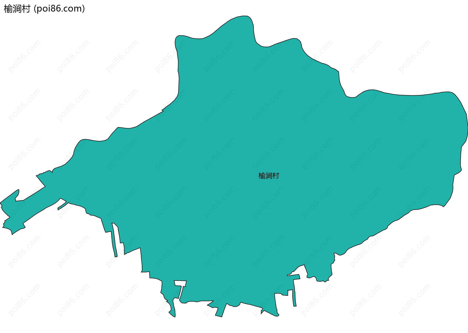 榆涧村边界地图
