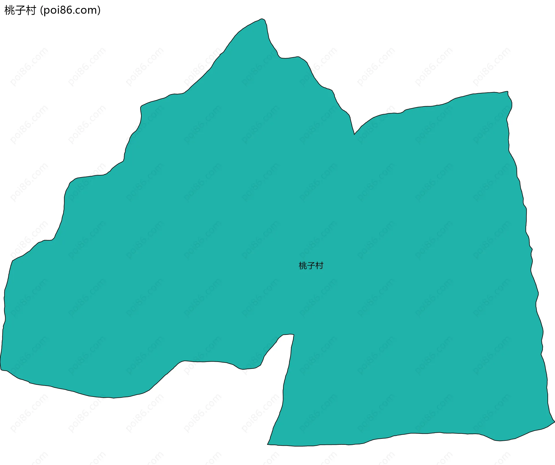 桃子村边界地图