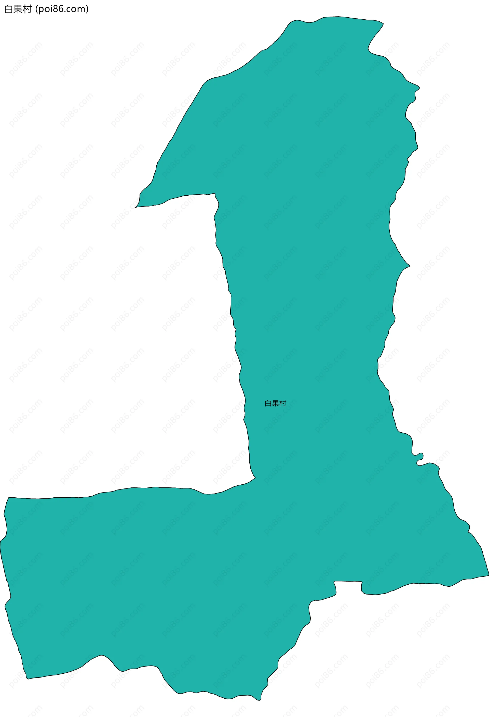 白果村边界地图
