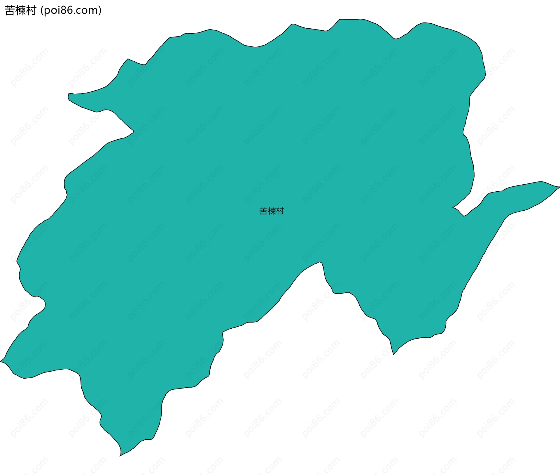 苦楝村边界地图