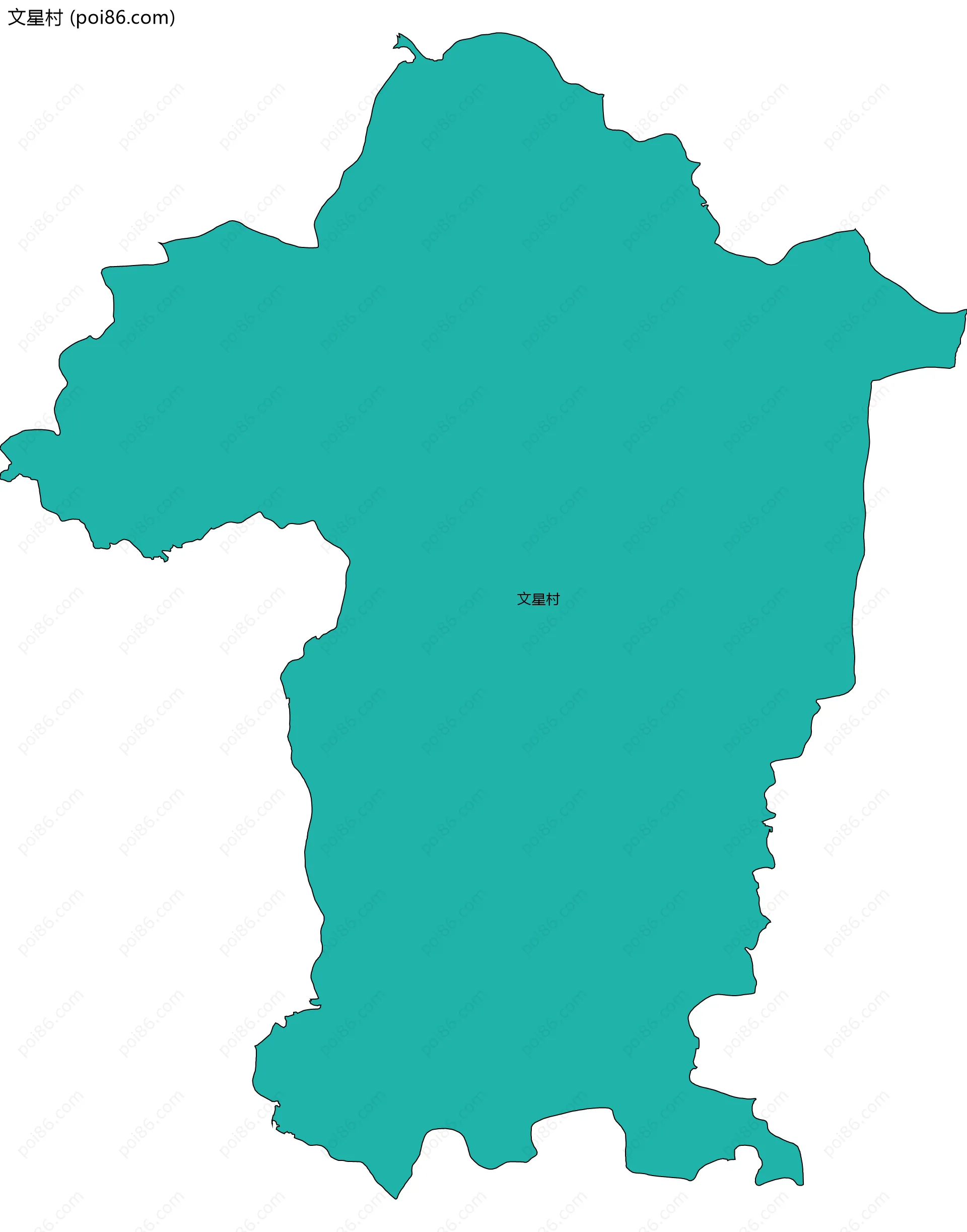 文星村边界地图