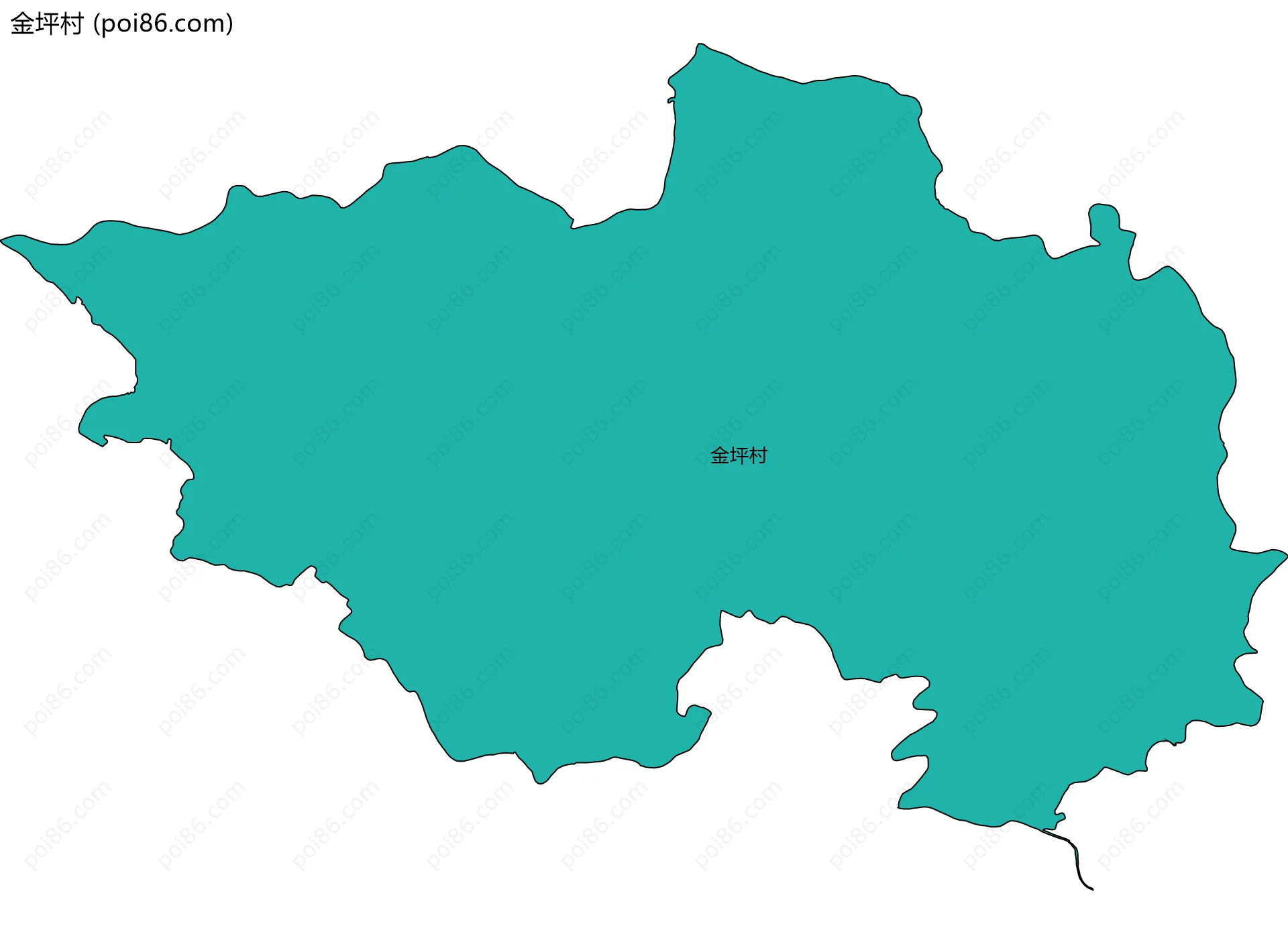 金坪村边界地图