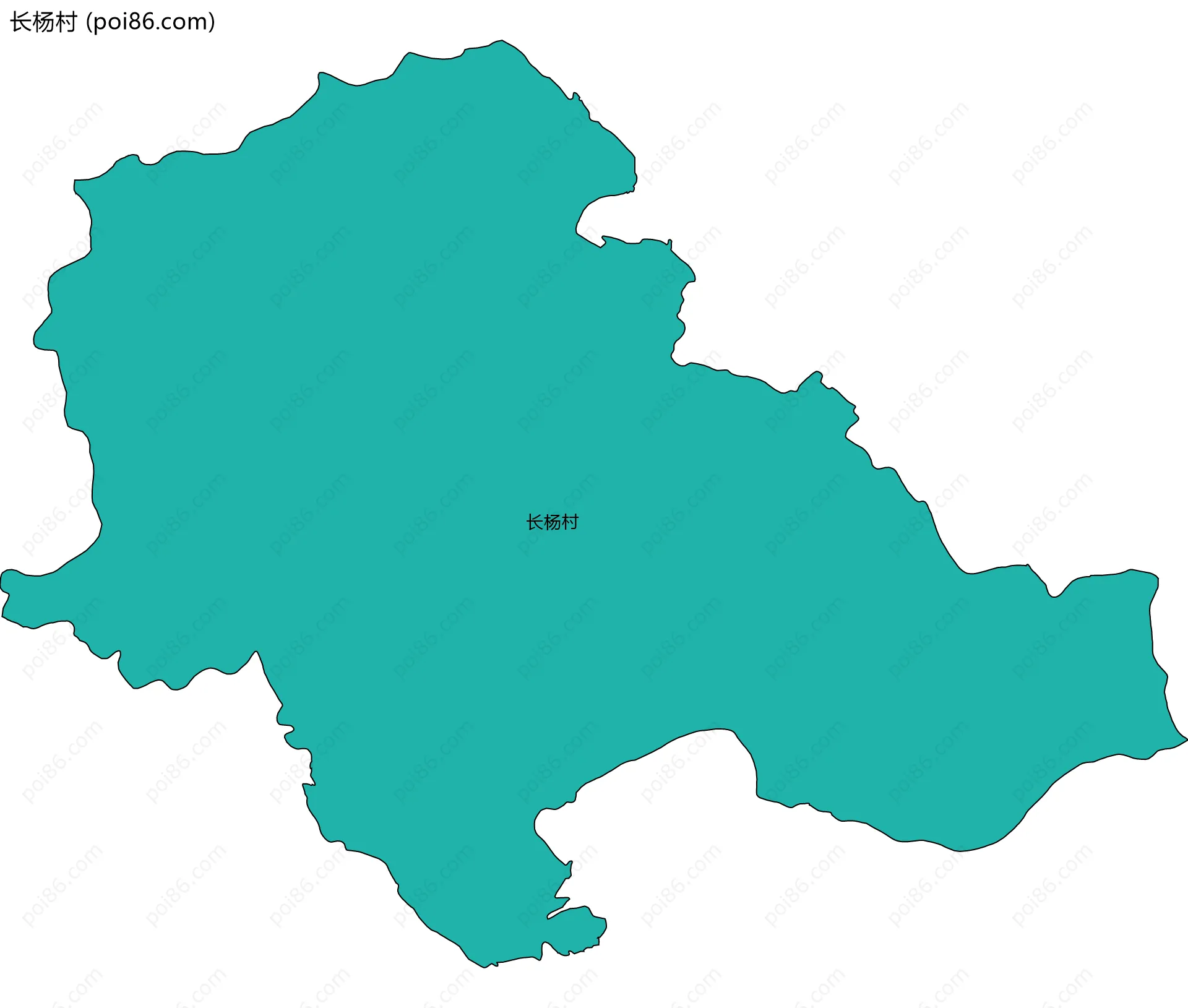 长杨村边界地图