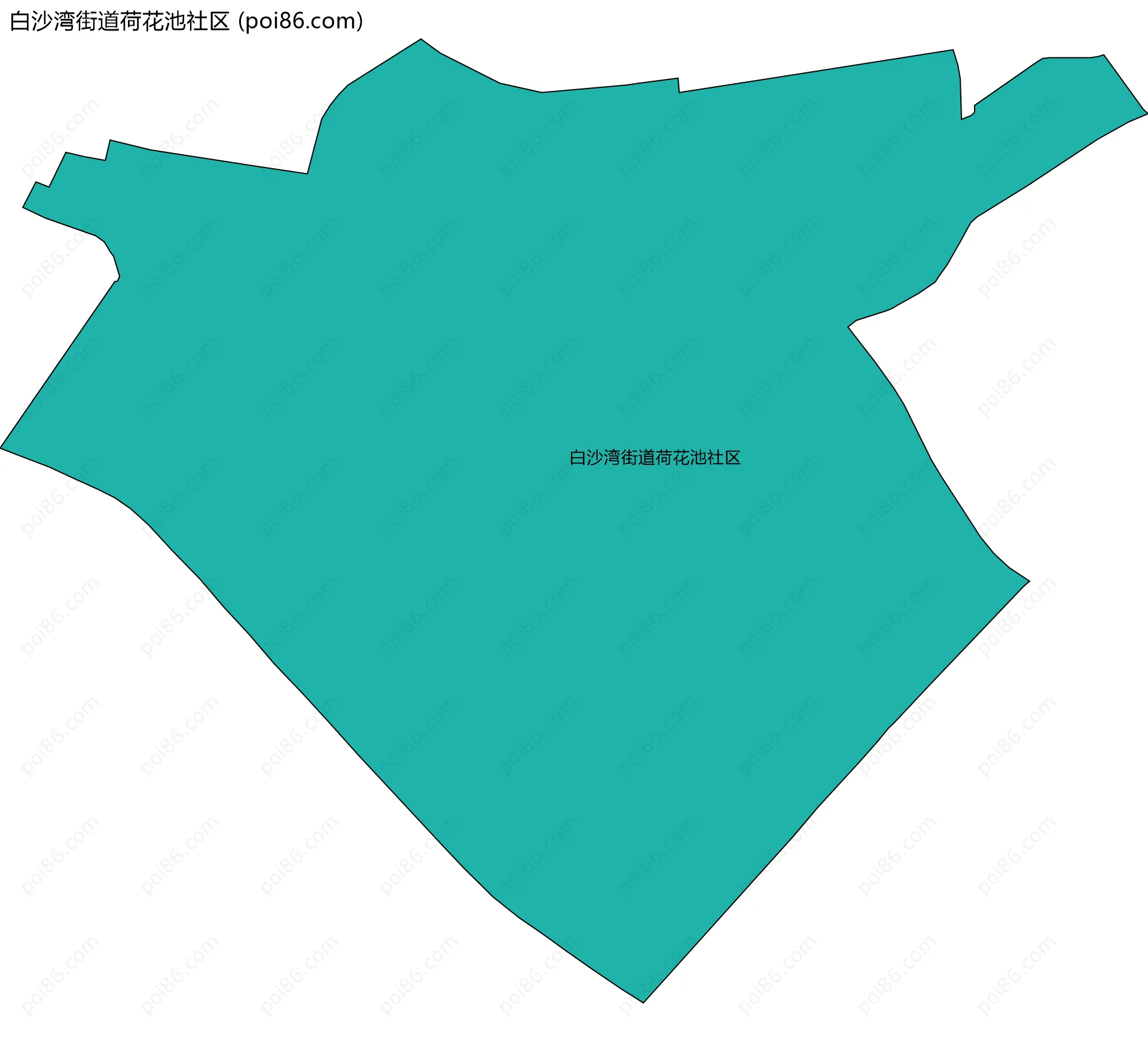白沙湾街道荷花池社区边界地图