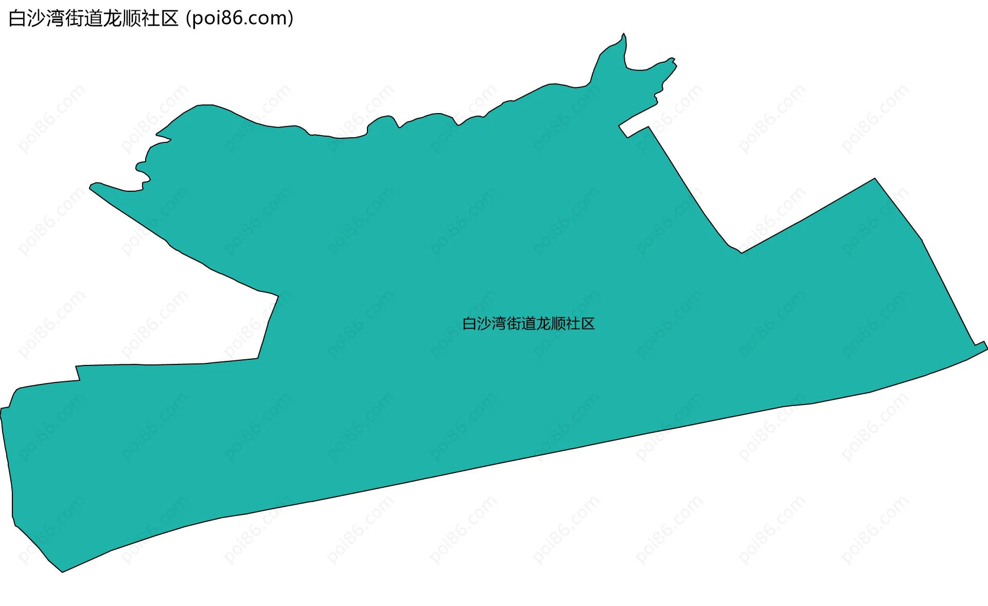 白沙湾街道龙顺社区边界地图