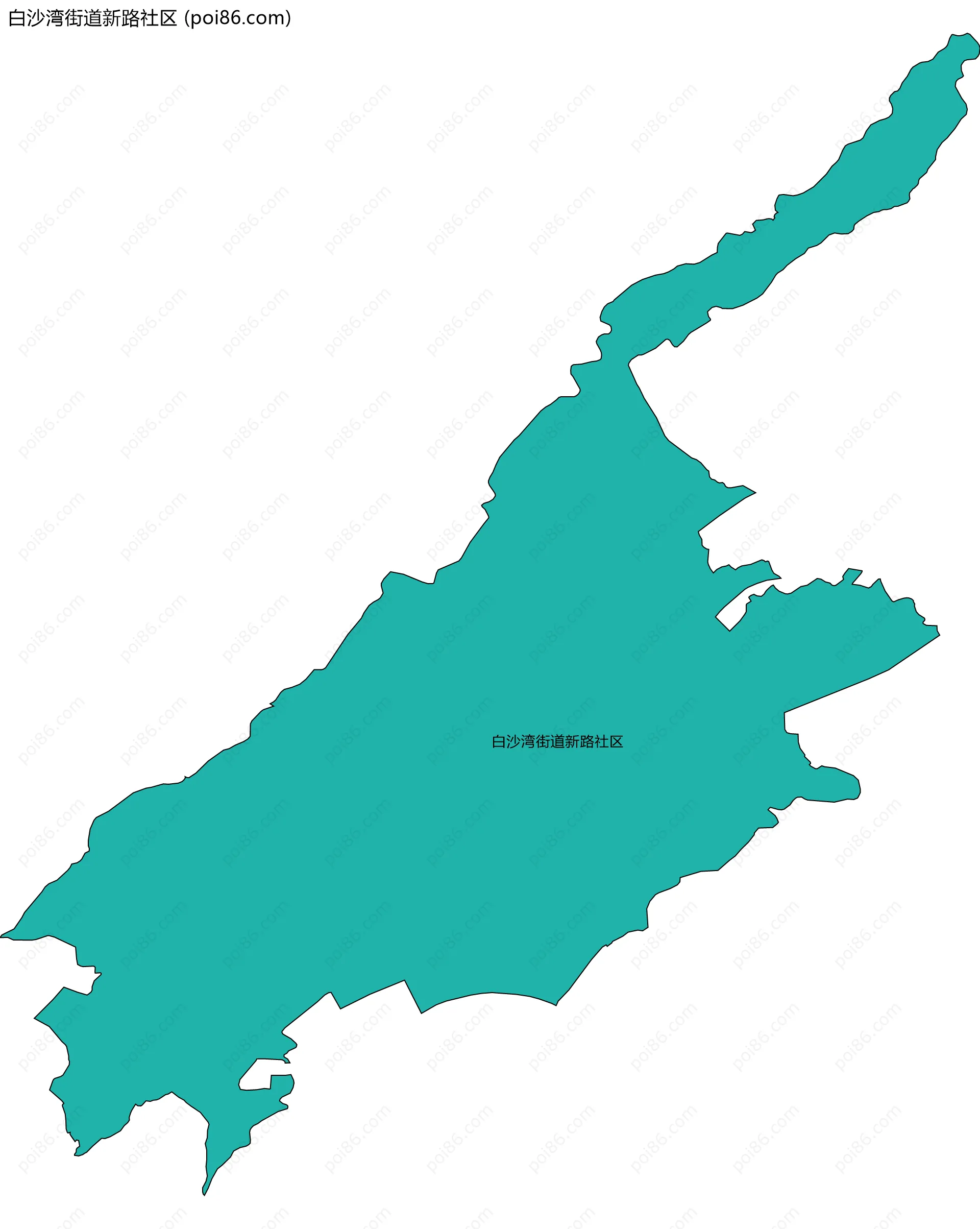 白沙湾街道新路社区边界地图