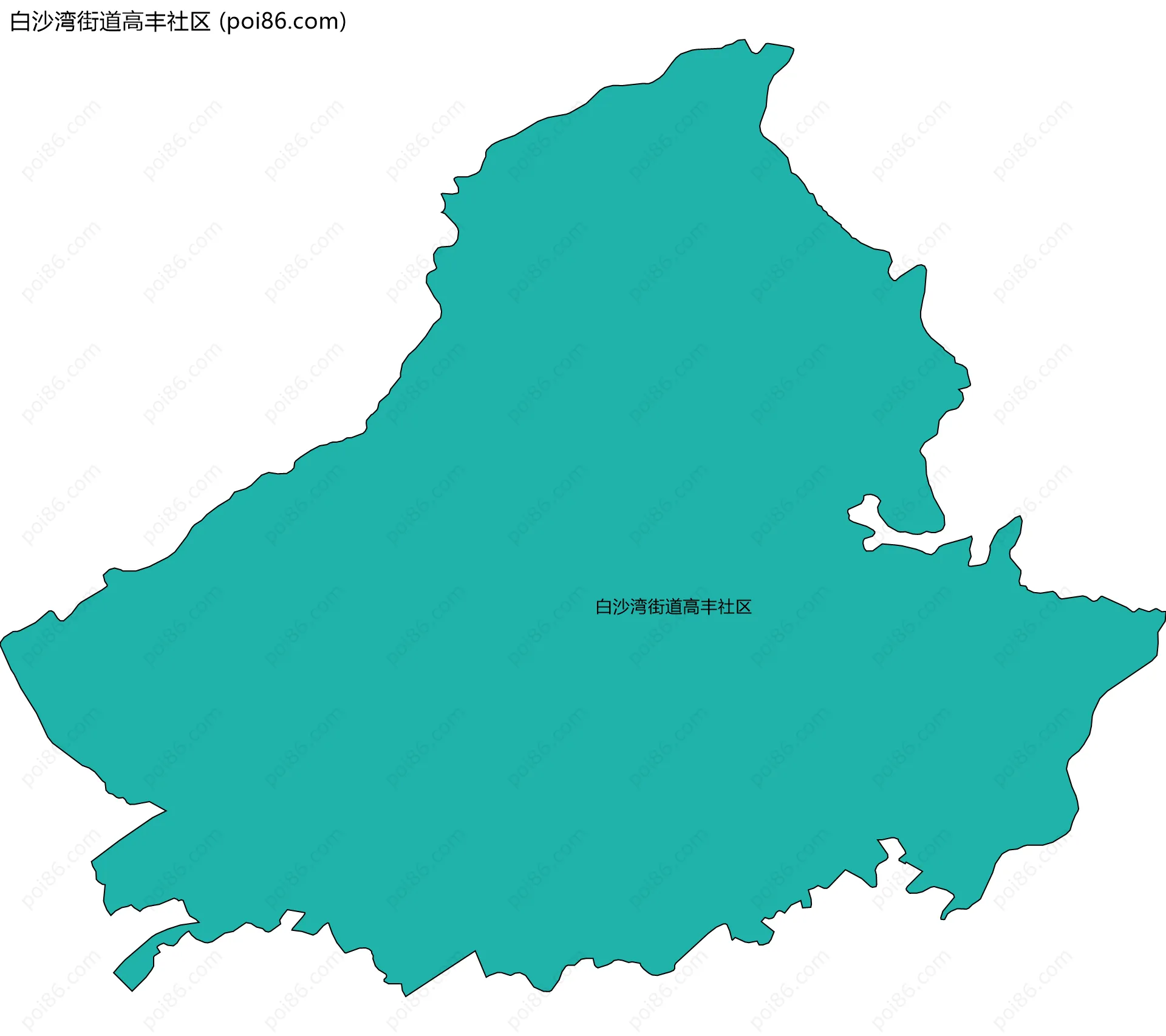 白沙湾街道高丰社区边界地图