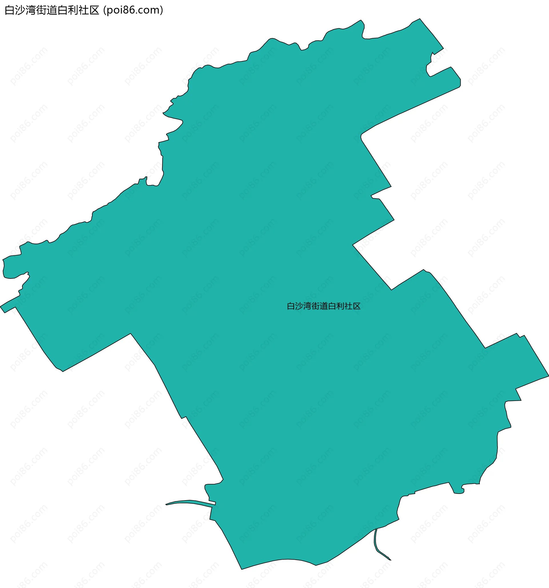 白沙湾街道白利社区边界地图