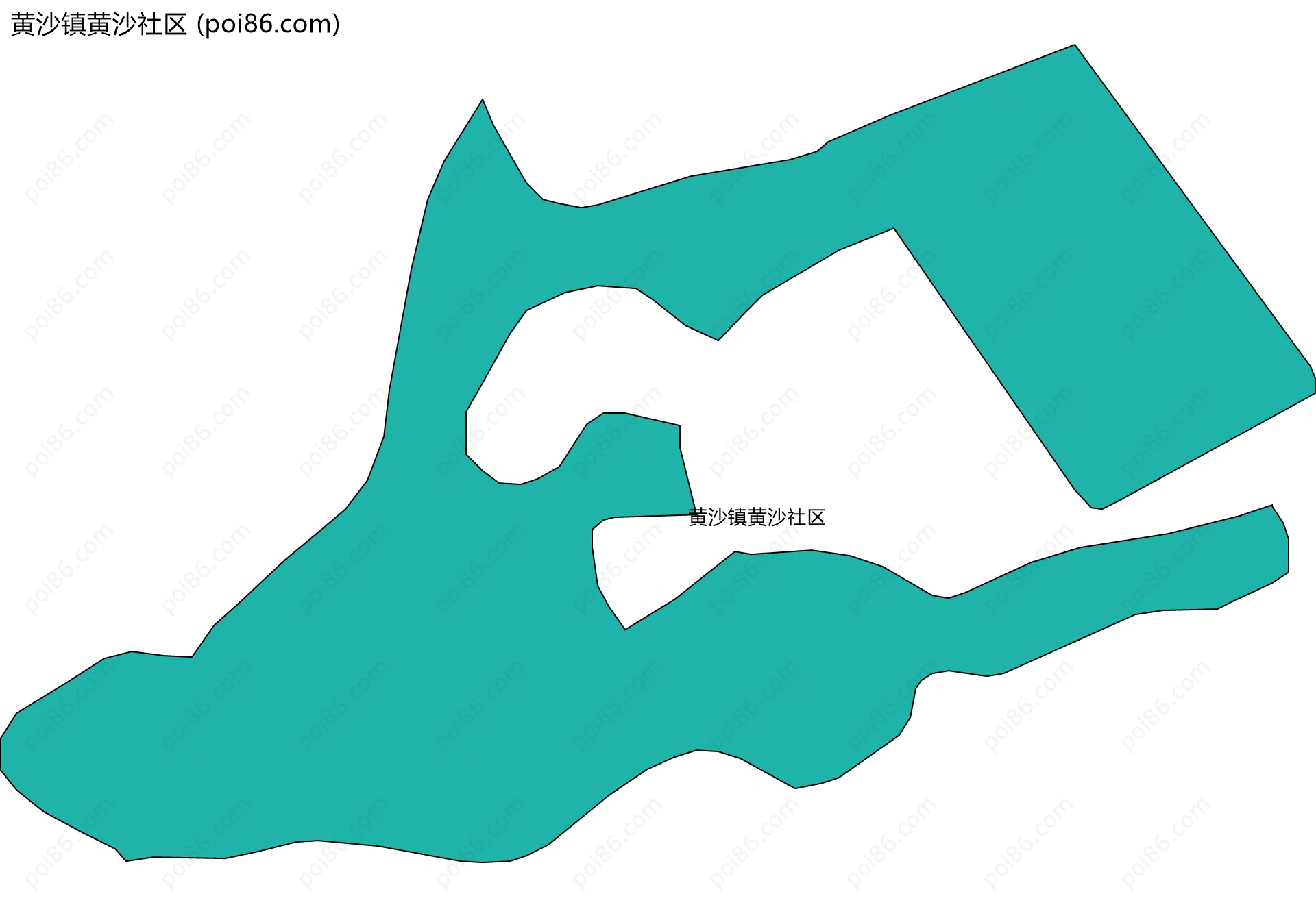 黄沙镇黄沙社区边界地图