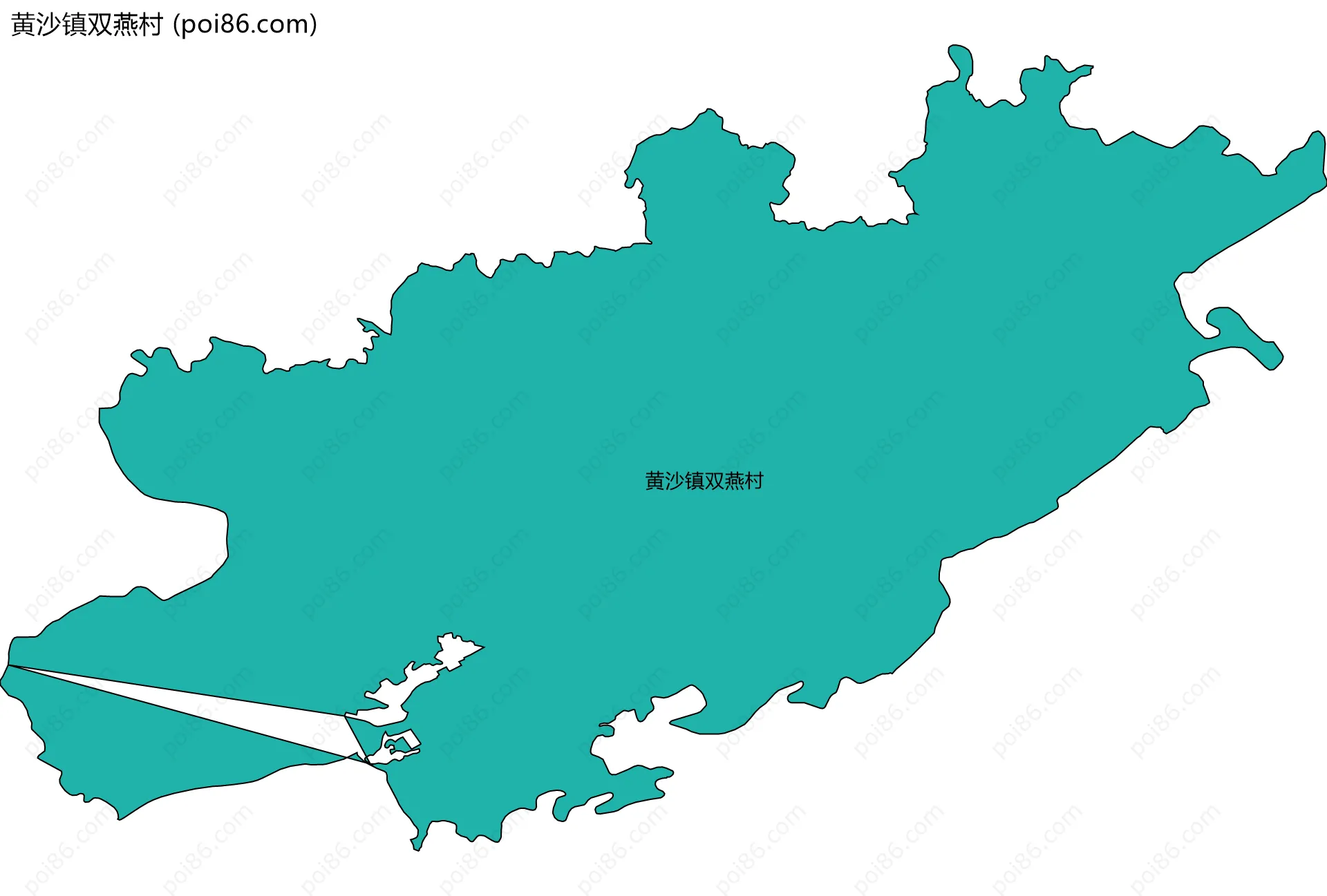 黄沙镇双燕村边界地图