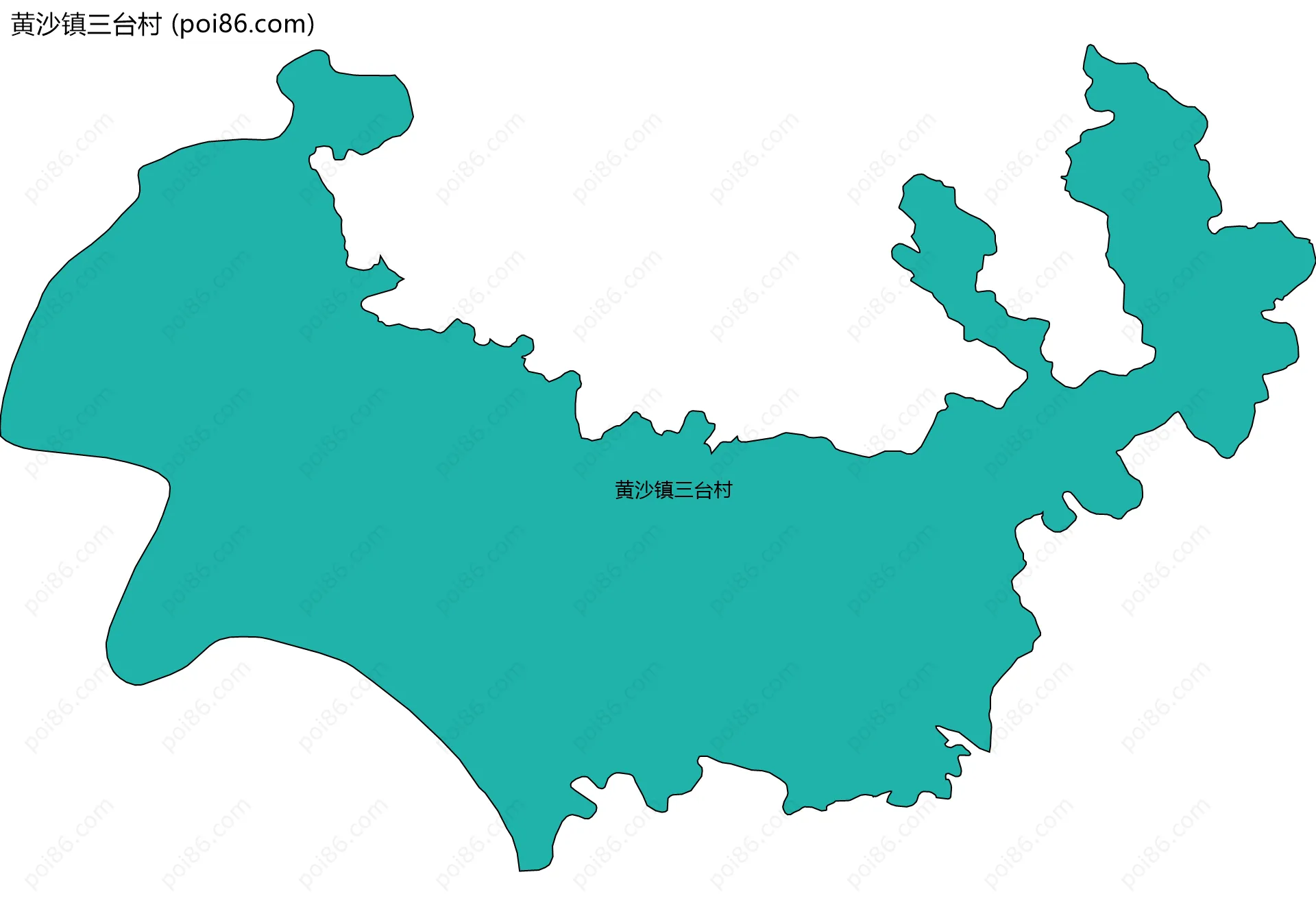 黄沙镇三台村边界地图