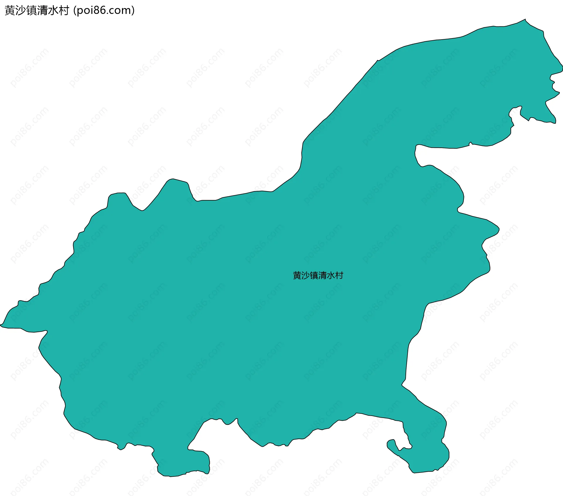 黄沙镇清水村边界地图