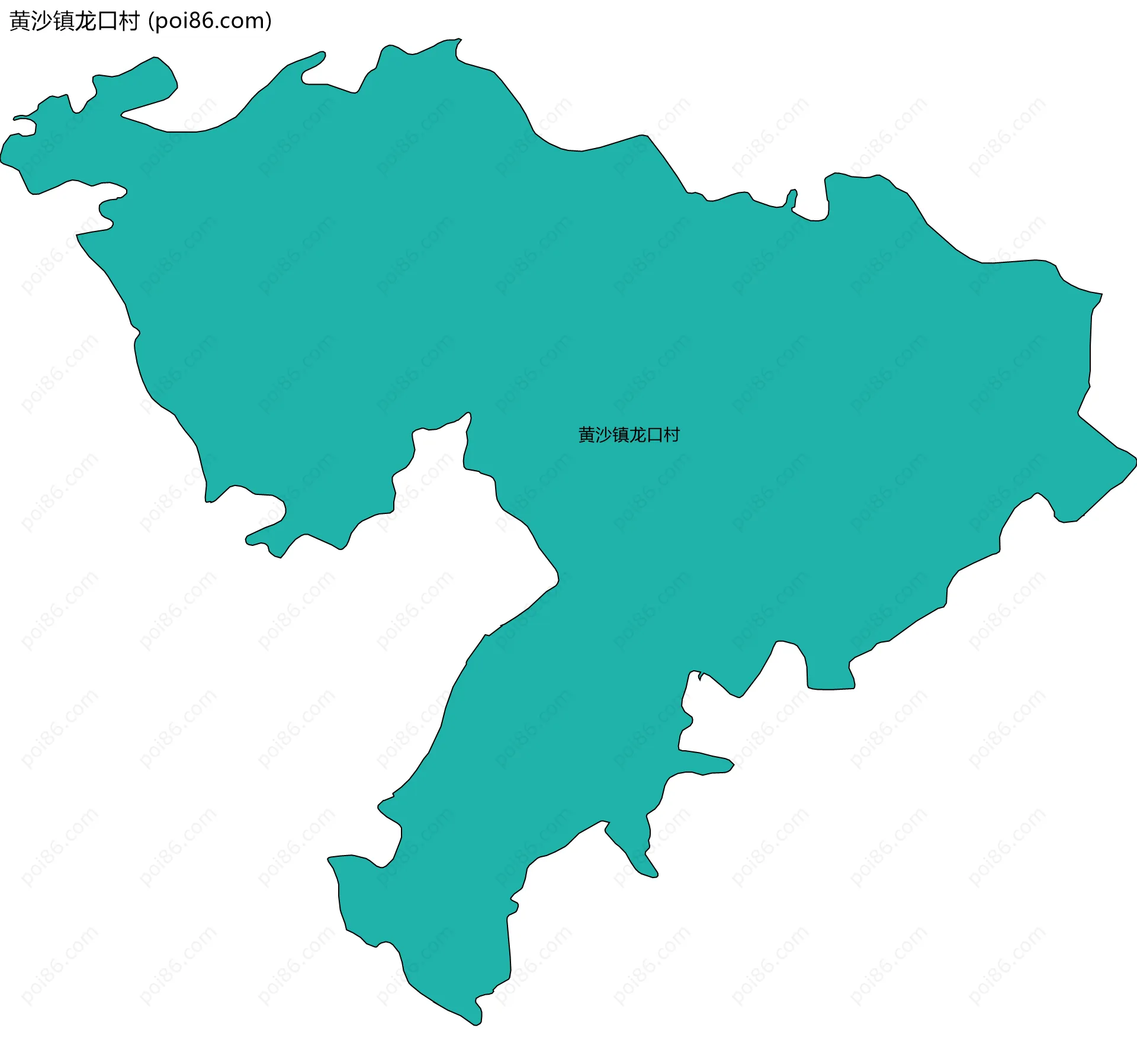 黄沙镇龙口村边界地图