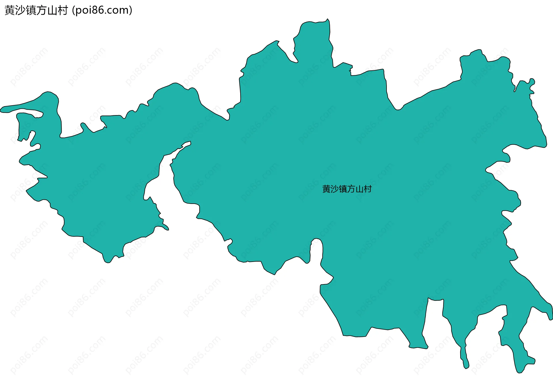 黄沙镇方山村边界地图