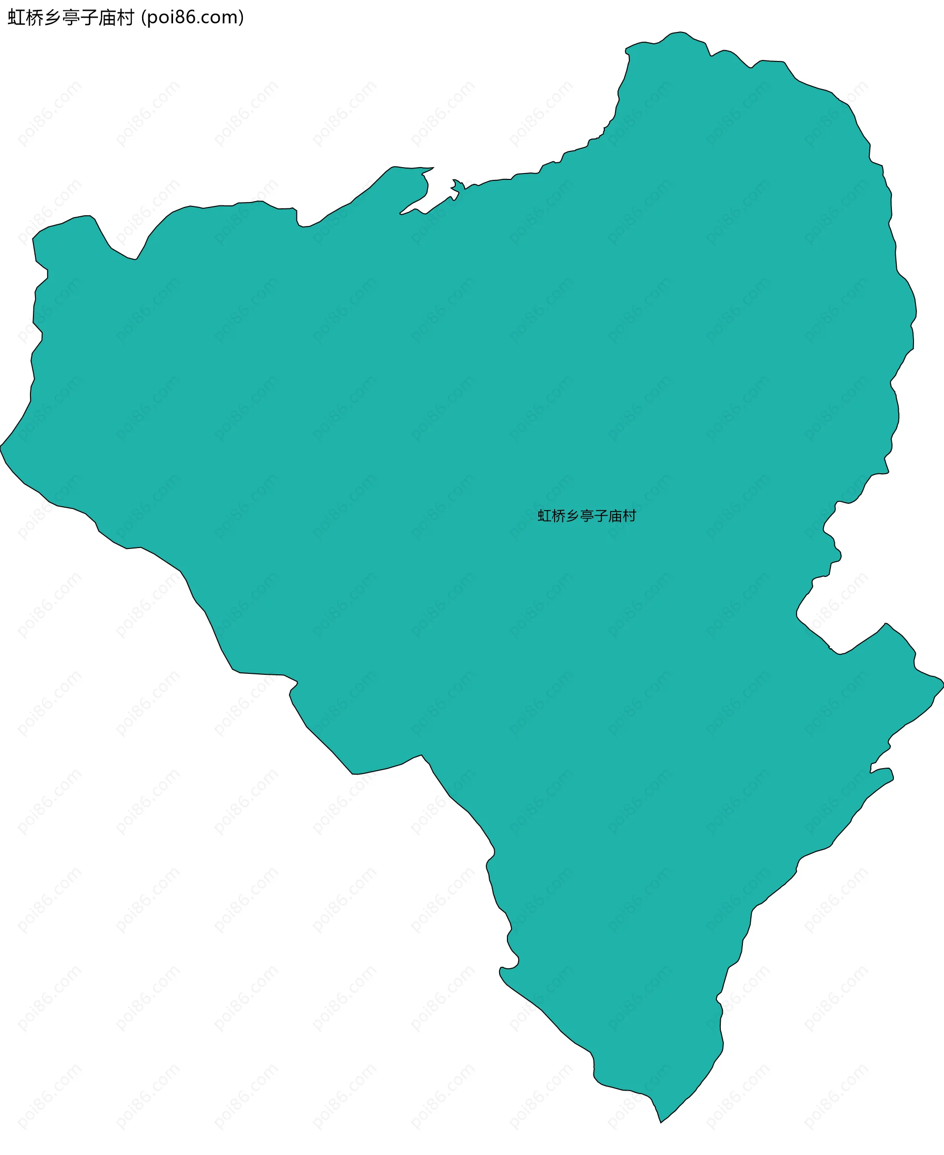 虹桥乡亭子庙村边界地图