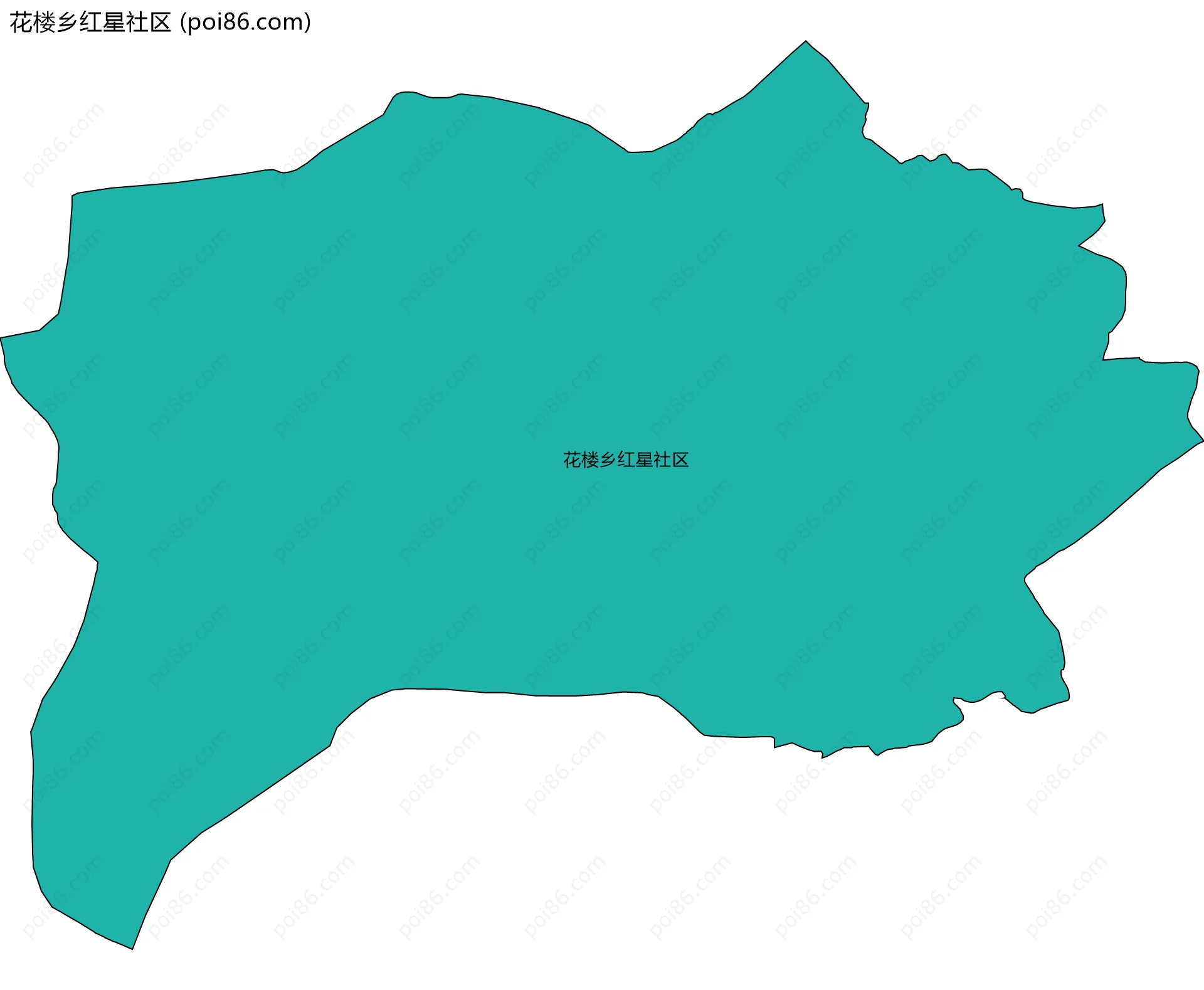 花楼乡红星社区边界地图