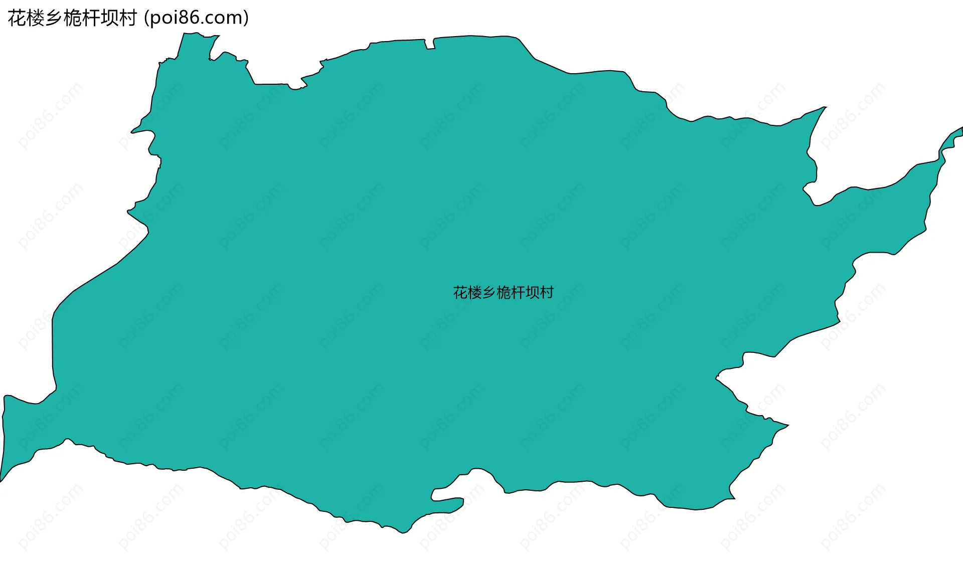 花楼乡桅杆坝村边界地图