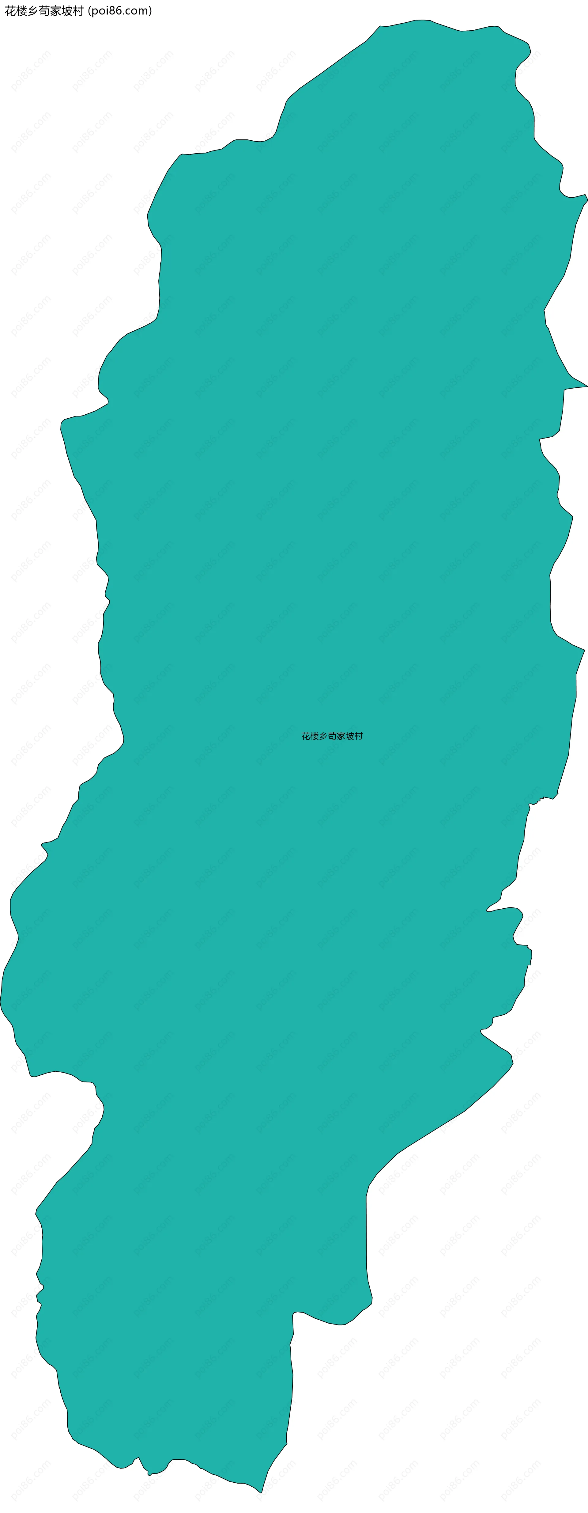 花楼乡苟家坡村边界地图