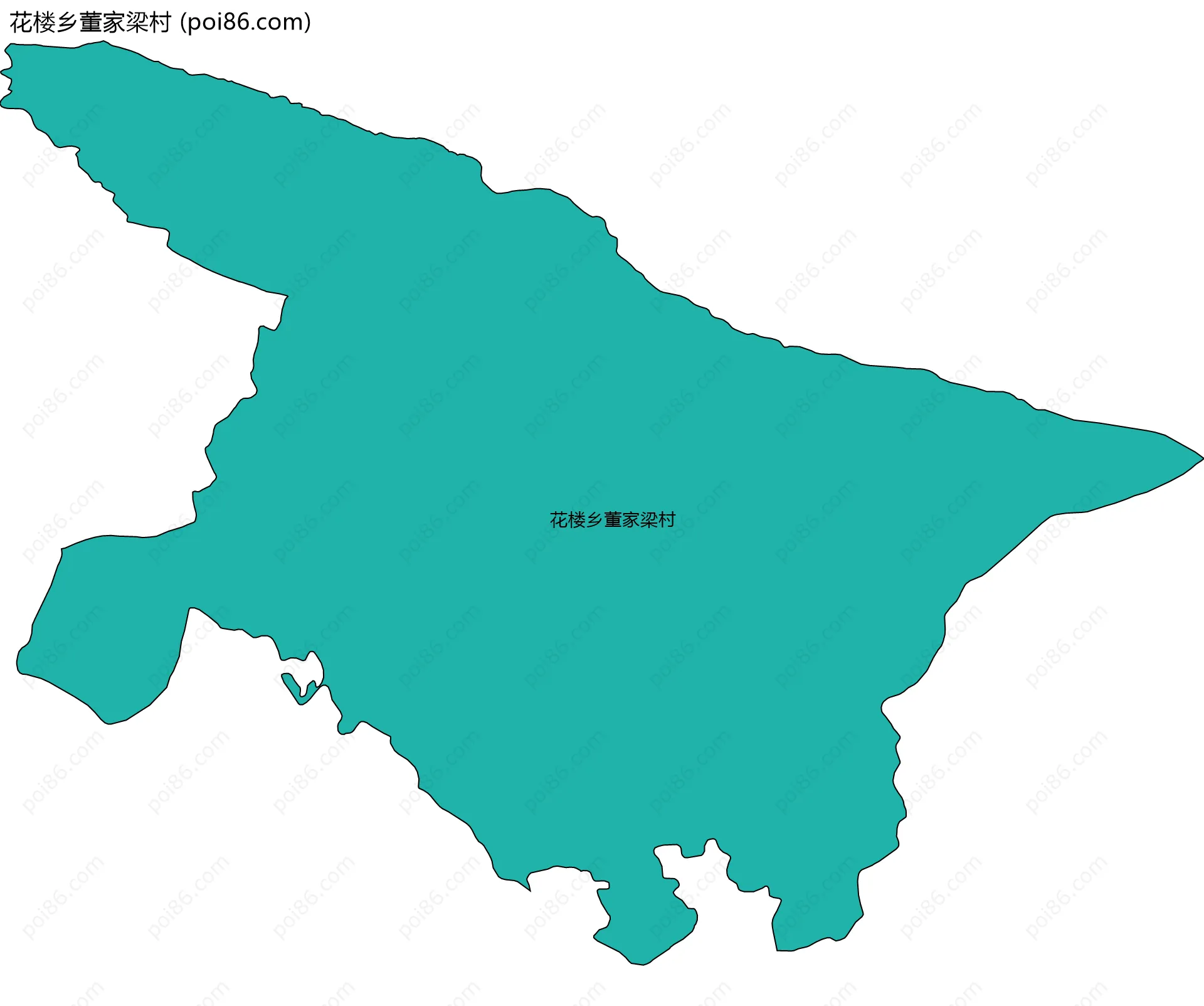 花楼乡董家梁村边界地图