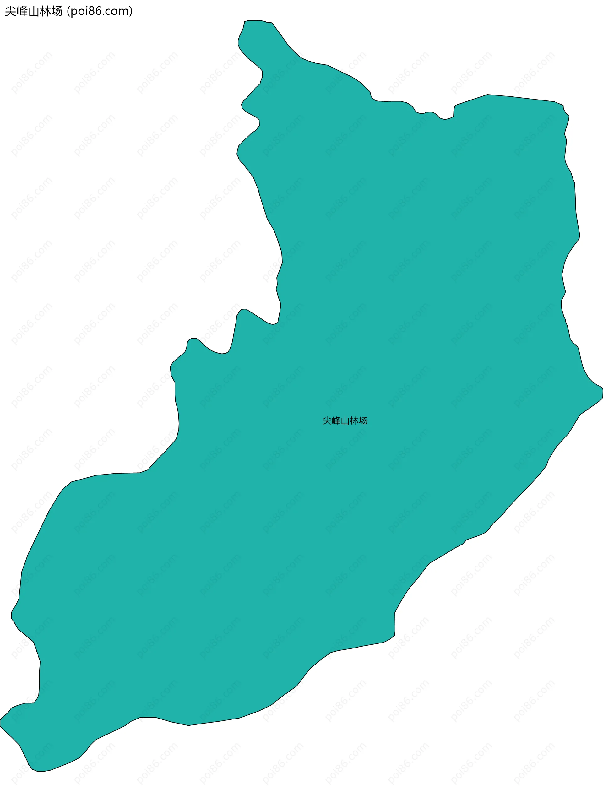 尖峰山林场边界地图