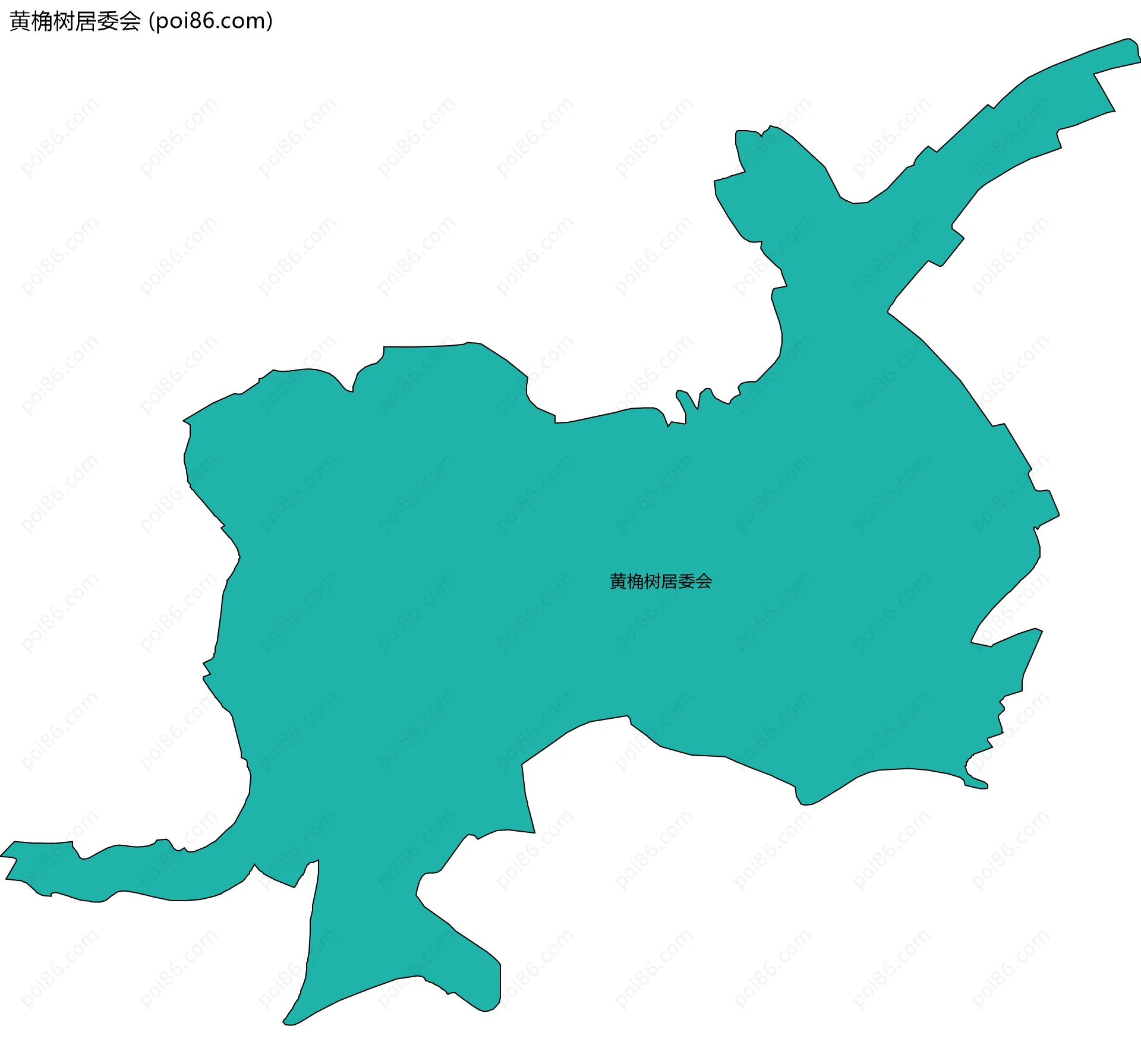 黄桷树居委会边界地图