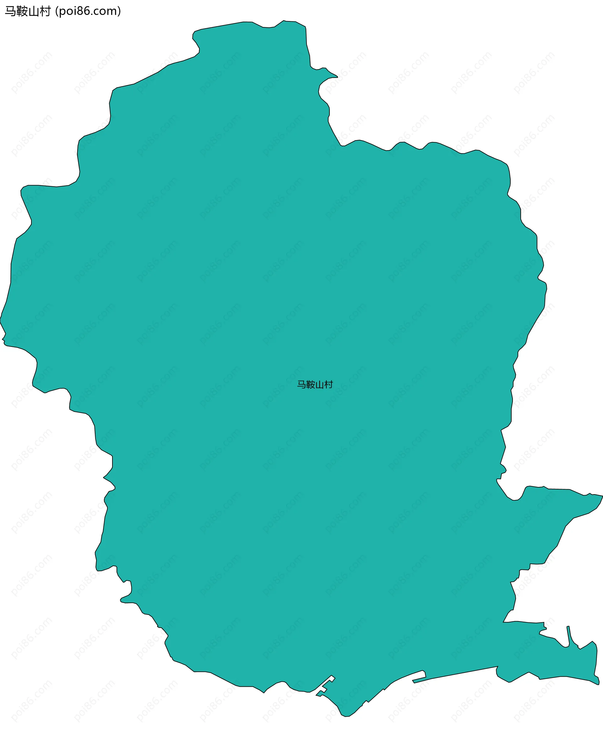 马鞍山村边界地图