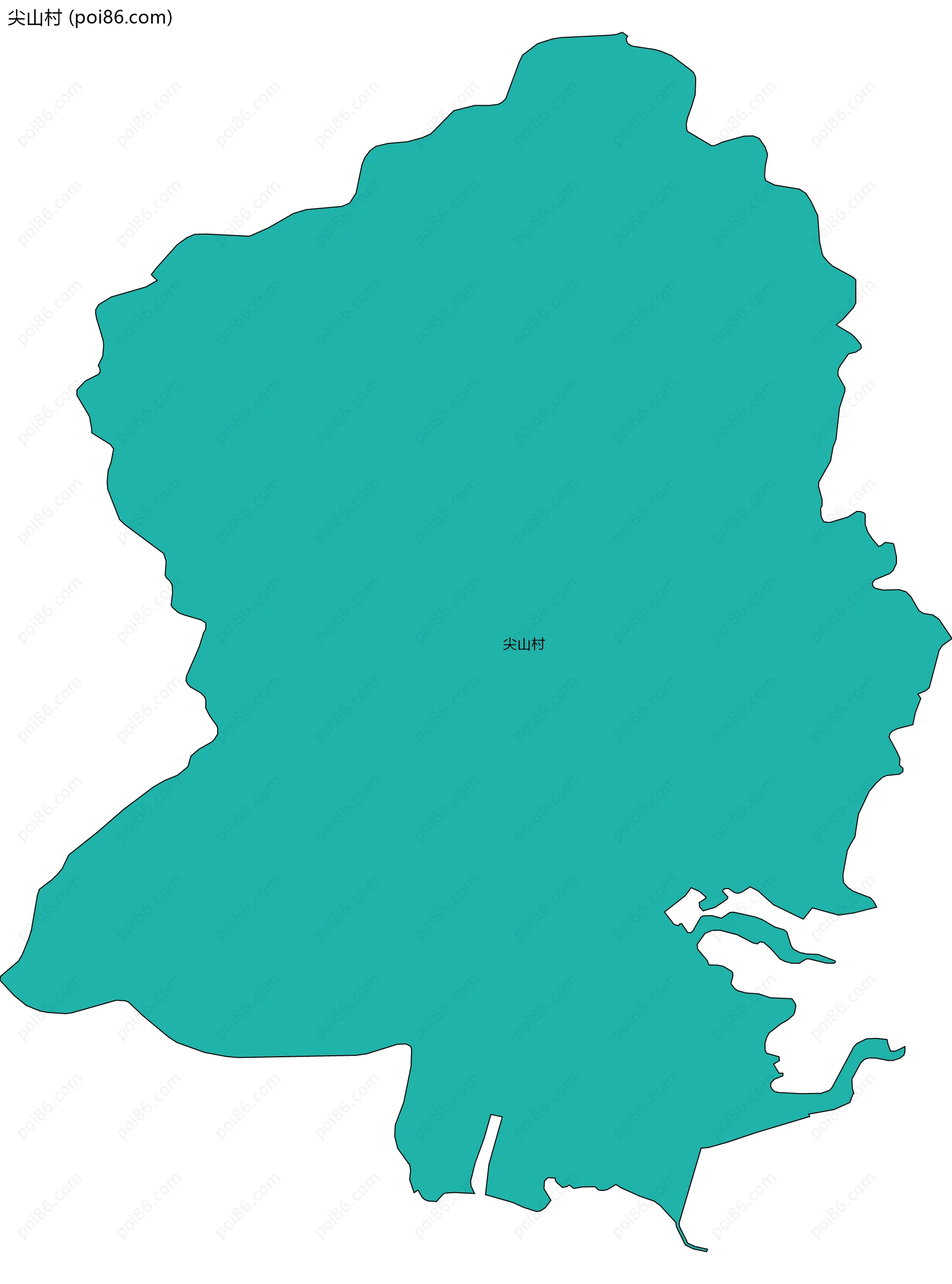 尖山村边界地图