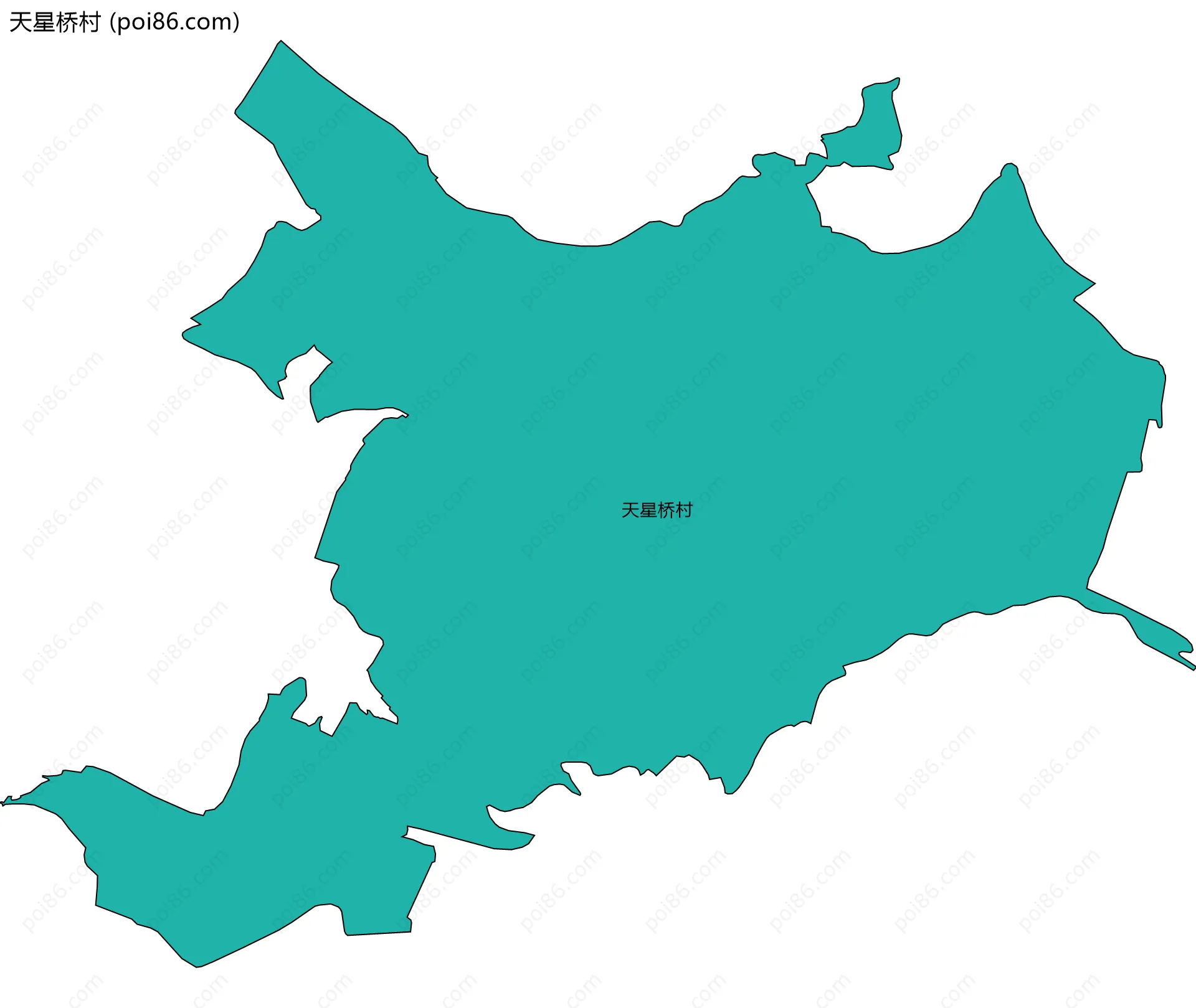 天星桥村边界地图