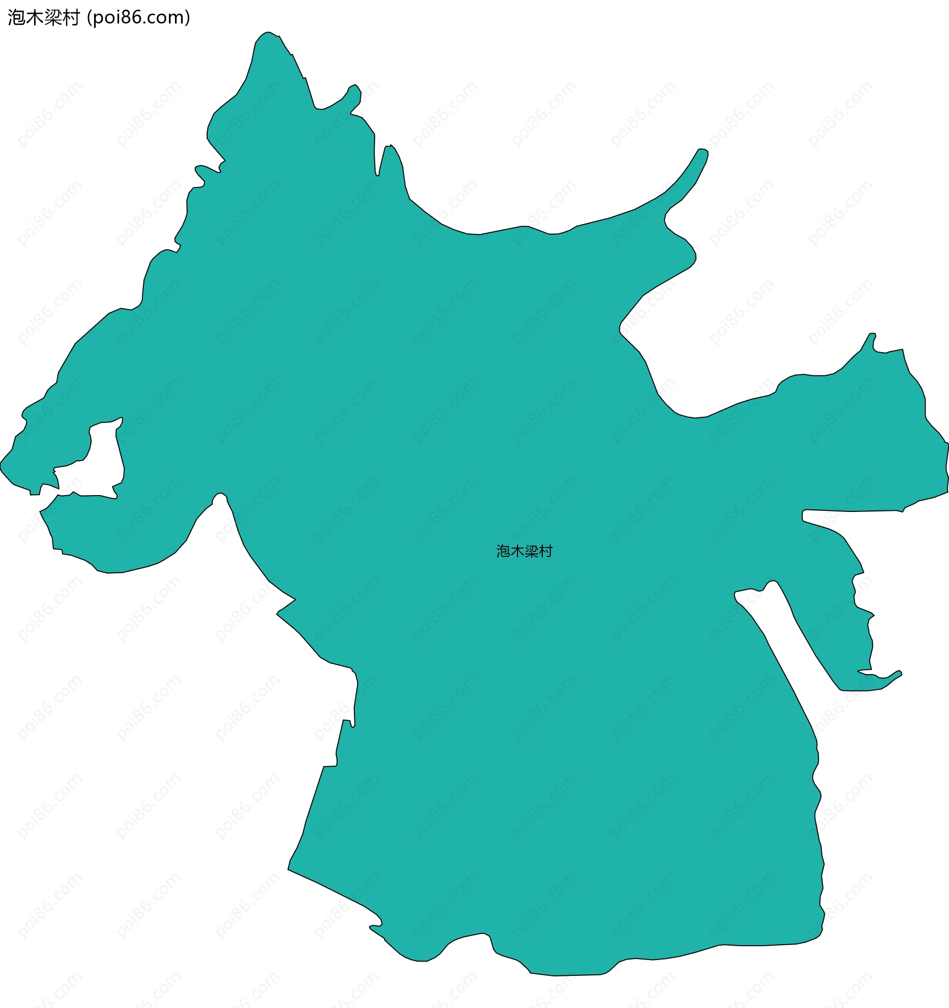 泡木梁村边界地图