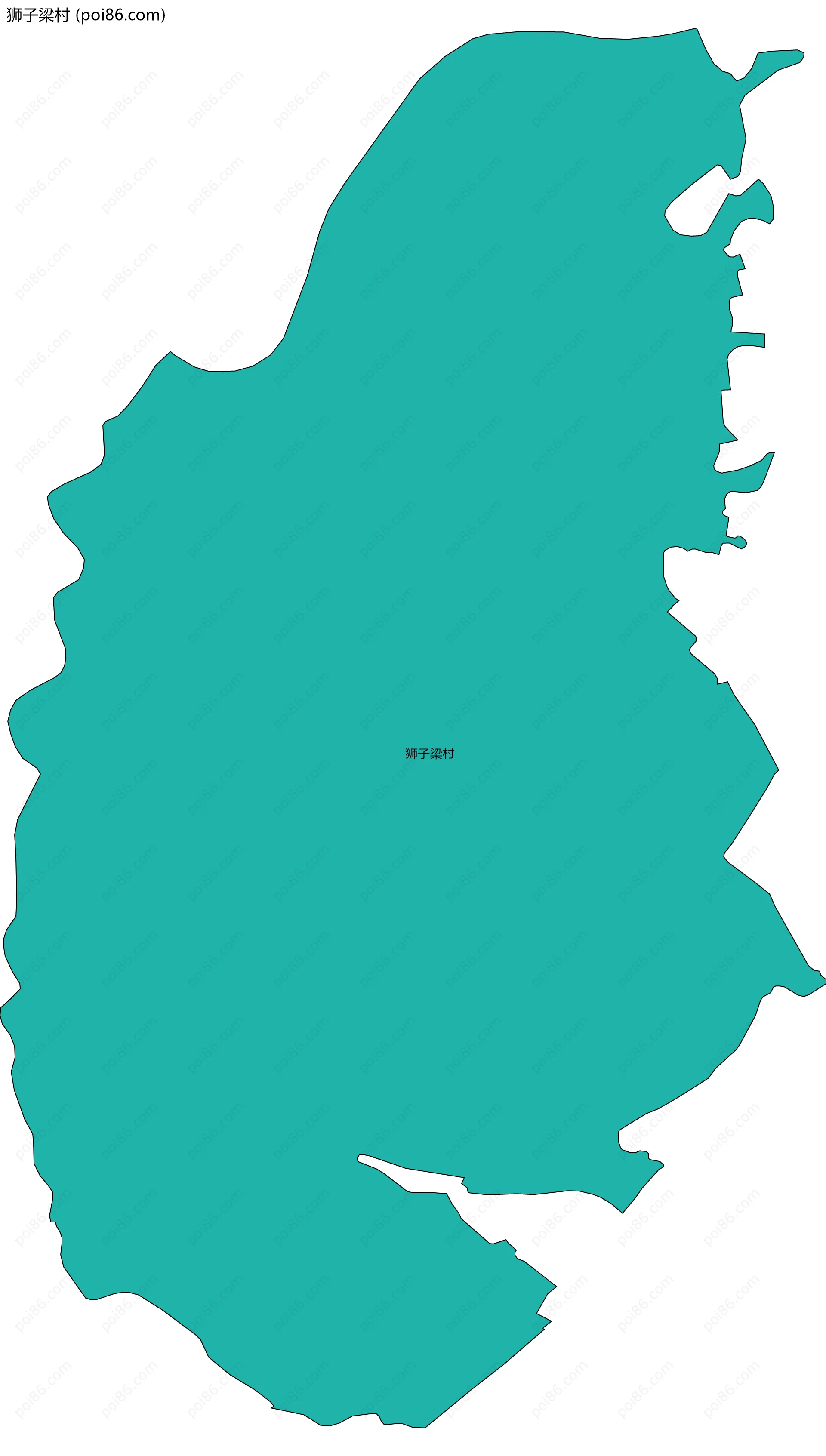 狮子梁村边界地图