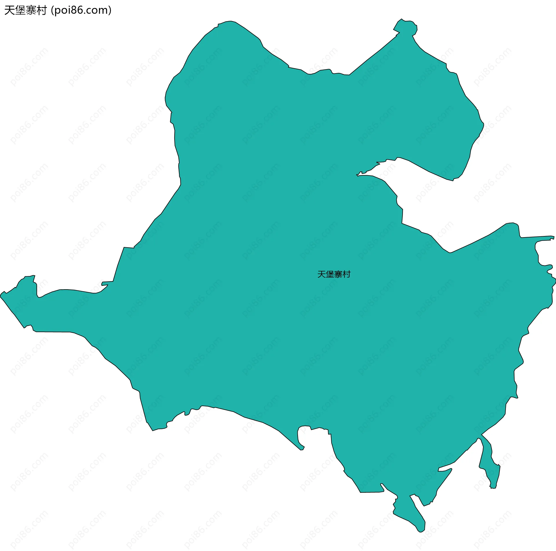 天堡寨村边界地图